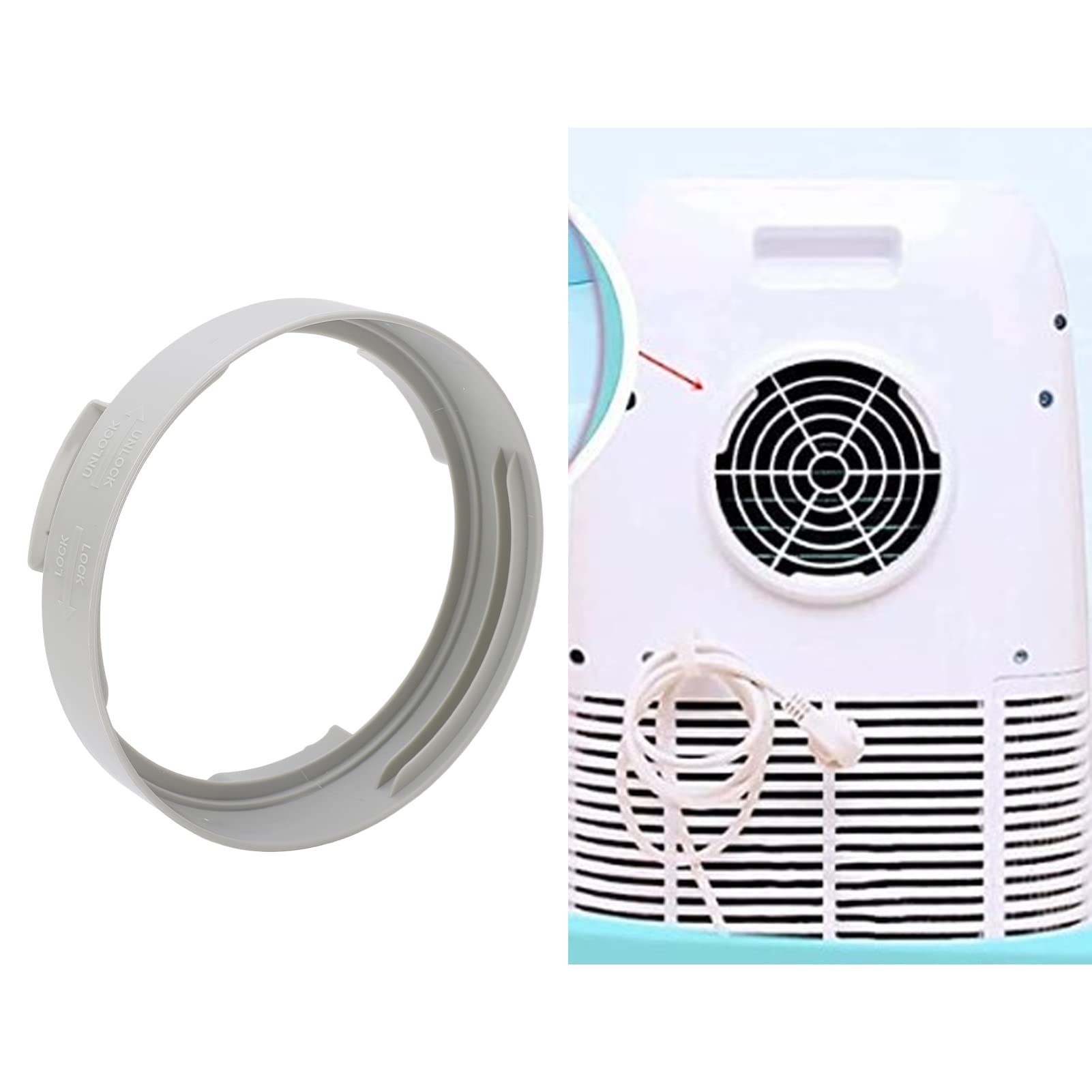 5.9in ABS Portable AC Exhaust Hose Coupler - Clockwise & Counterclockwise Connector for Window Vent Pipe | Perfect for Portable Air Conditioner Units, Home Cooling & RV Use