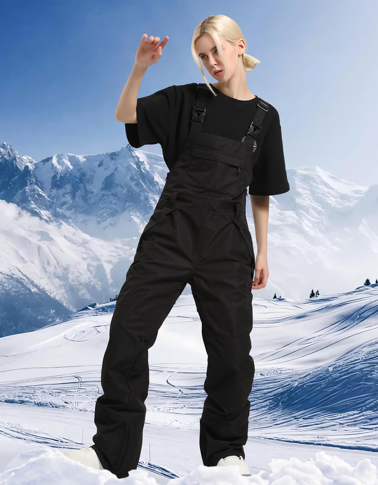 Women's Waterproof Insulated Ski Bib Overalls - Soft Ripstop Snow Pants for Skiing & Snowboarding | Winter Sports, Outdoor Activities & Cold Weather Protection
