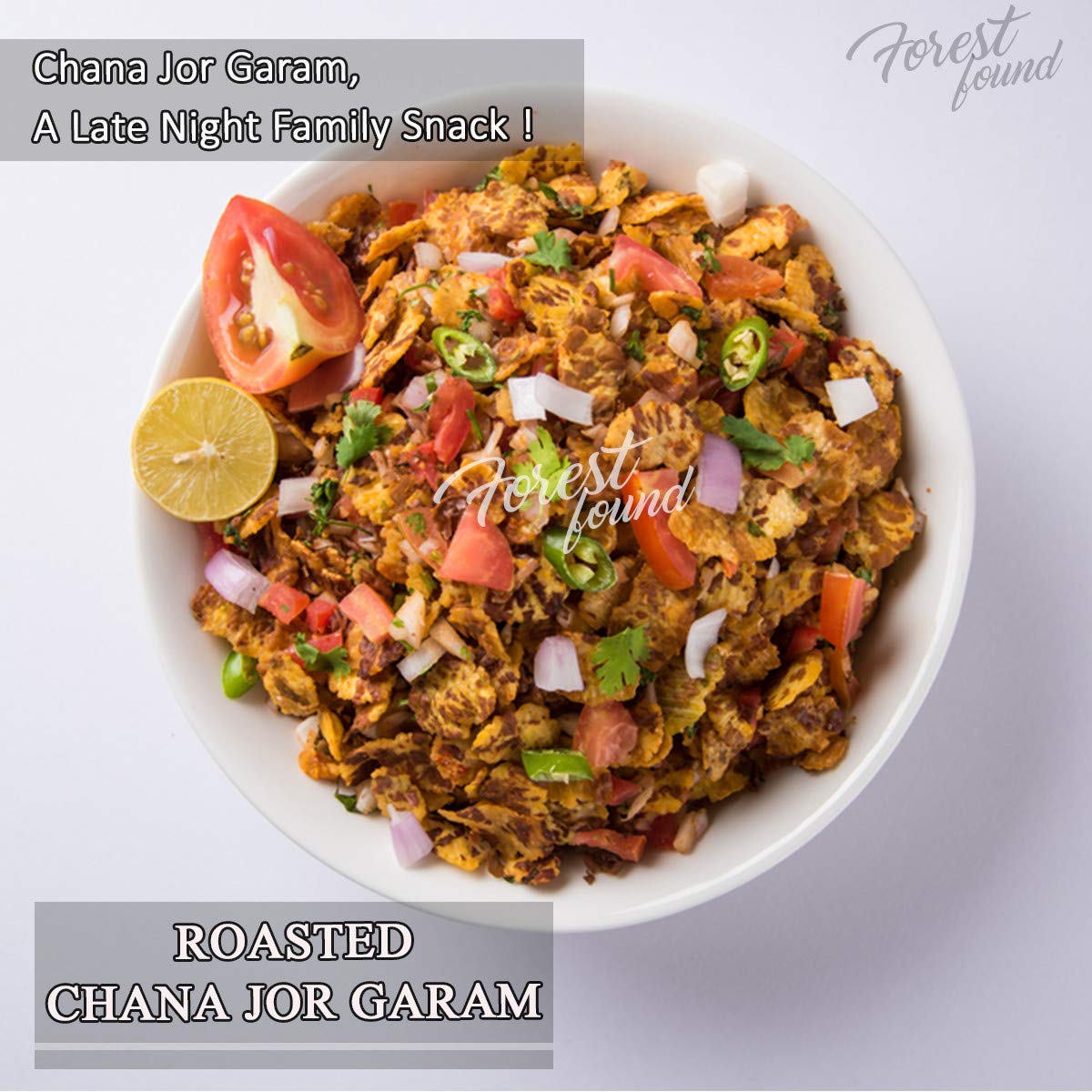 Gluten Free Low Fat Black Chana Jor Garam Namkeen Snacks (900g) - Healthy Gujarati Diet Snack | Vacuum Roasted, No Salt & No Masala | Perfect for Weight Loss & Keto Diet