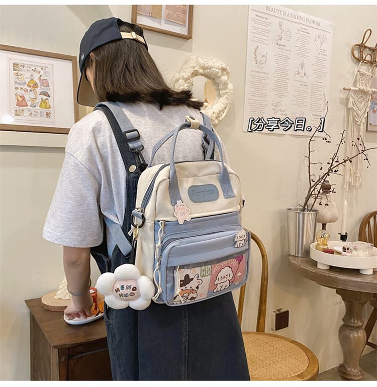Cute Mini Crossbody Bag for Girls - Kawaii Small Shoulder Purse with Pins & Pendant, Y2K Aesthetic Fashion Accessory | Perfect for School, Travel & Everyday Use