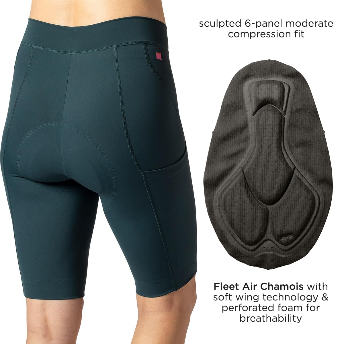 Women's Terry Bike Shorts with Padding - High Waisted 11