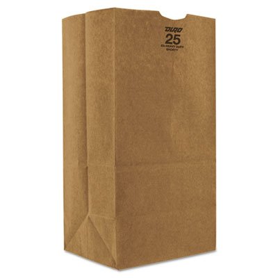 Duro Bag 12.5-lb Kraft Paper Bags - Natural Eco-Friendly Packaging (500 Bags per Carton) for Grocery, Retail, and Food Storage