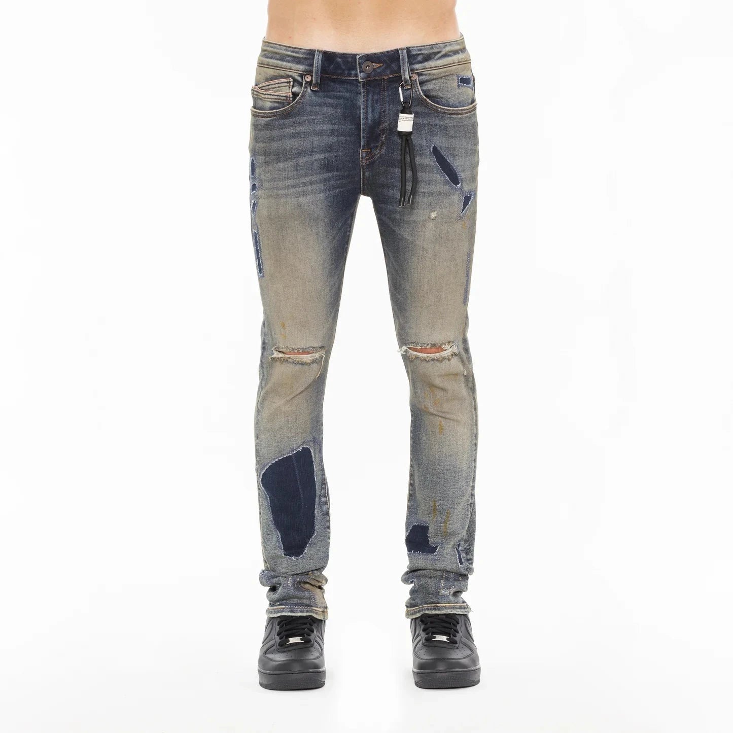 CULT OF INDIVIDUALITY Punk Super Skinny 601 Jeans for Women - Ivy Wash Distressed Denim Pants | Perfect for Concerts, Night Out and Edgy Street Style