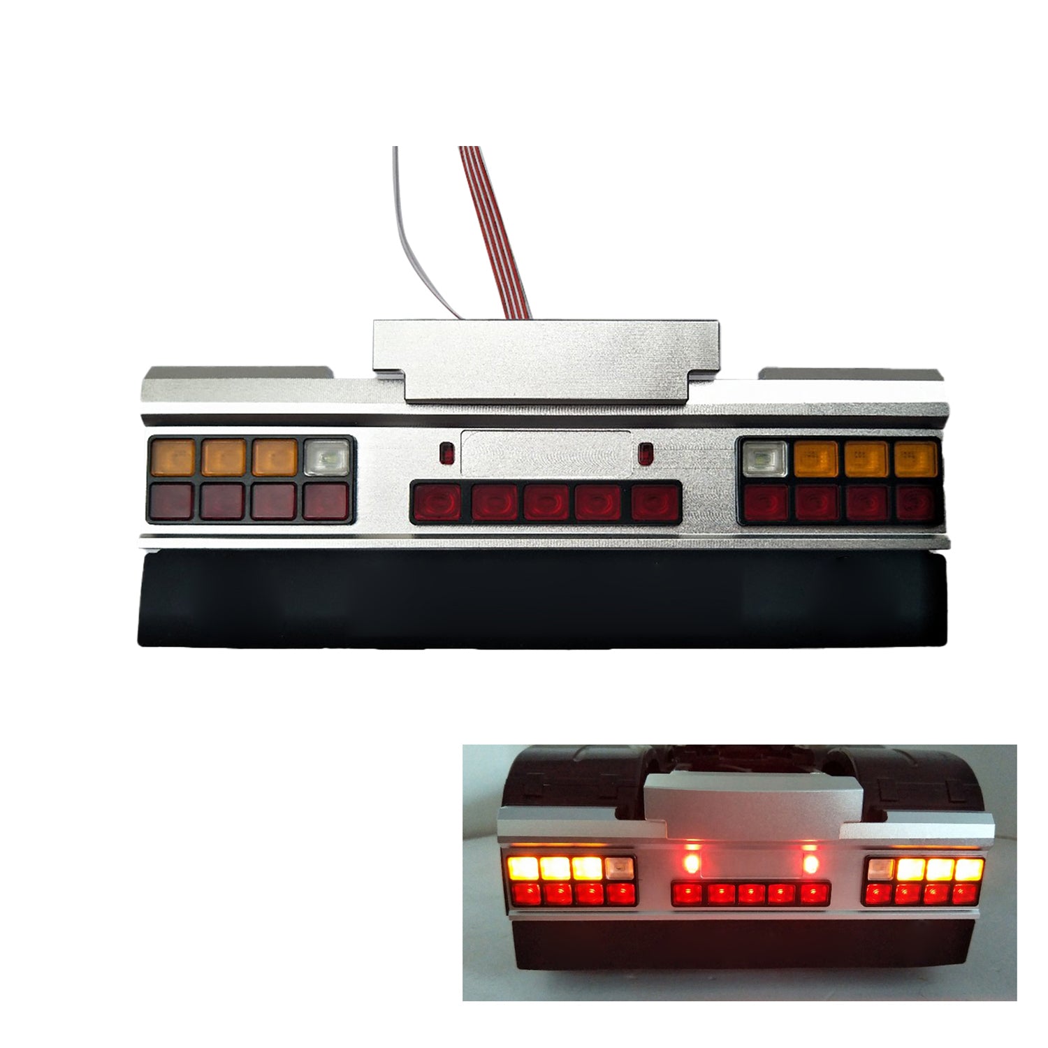 Universal Degree CNC Tail Beam LED Taillight Upgrade Kit for 1/14 RC Tractor & Electric Vehicle Models - DIY Radio Control Car Accessory for Off-Road Racing & Crawling Scenes
