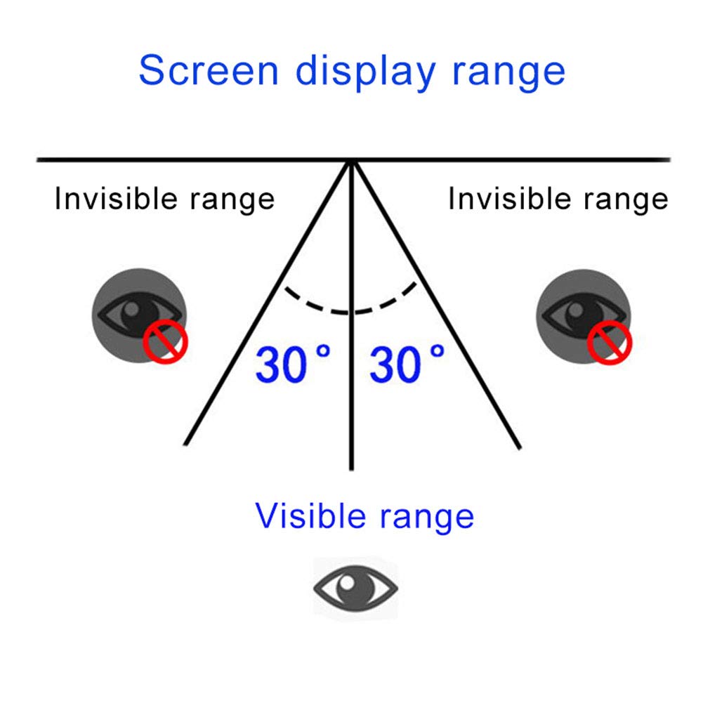 27in Removable Computer Privacy Screen - Anti-Glare Anti-Scratch Film Protector for Monitors (612.6356mm) | High Clarity, Easy On/Off Hanging Frame | Protects Confidential Data | Perfect for Office, Home & Public Workspaces