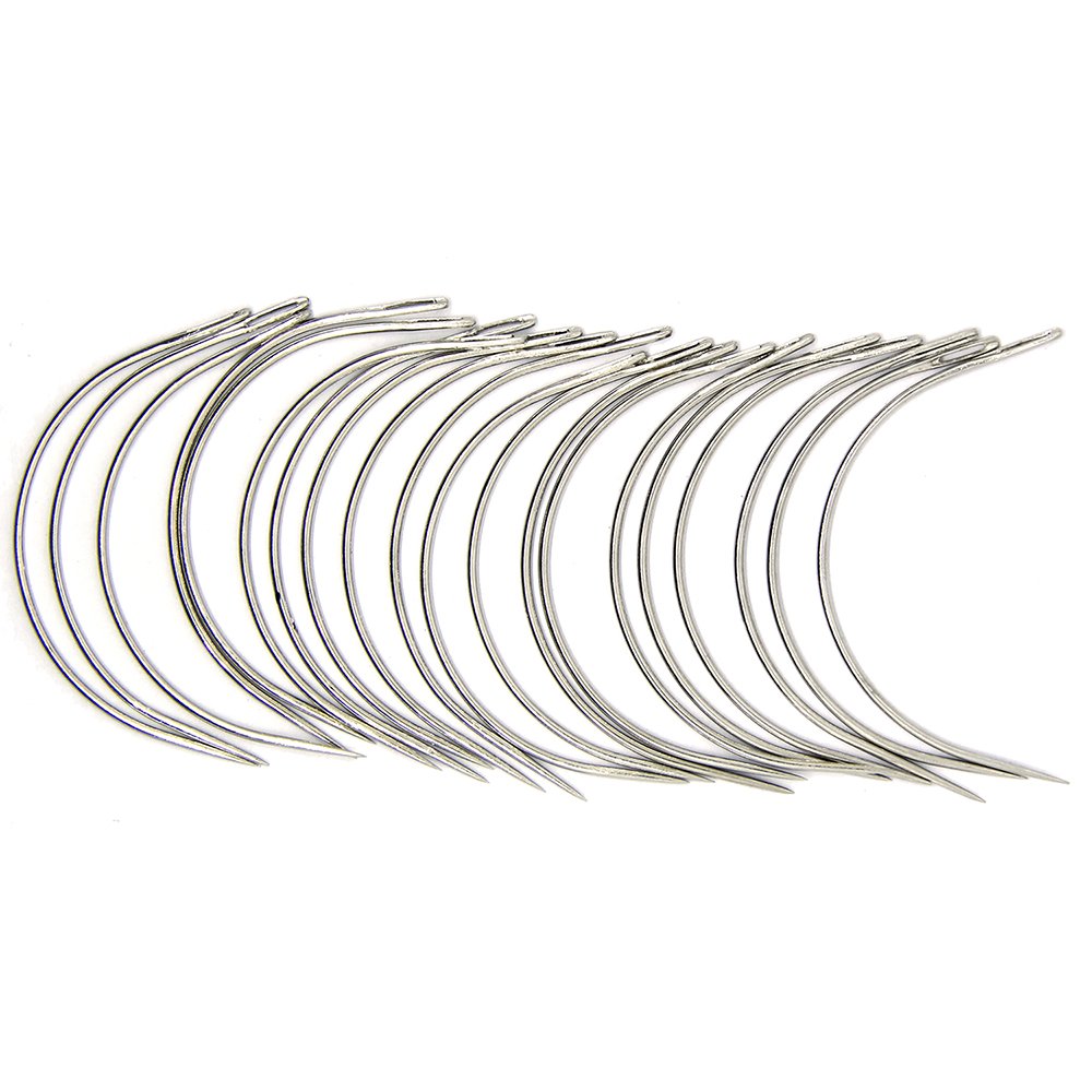 WIWAPLEX 20Pcs Wig Making Pins Set - T Pins & C Curved Needles for Hair Weaving, Wig Crafting, Knitting Blocking and DIY Projects | Perfect for Cosplay, Costume Design and Hairstyling Accessories