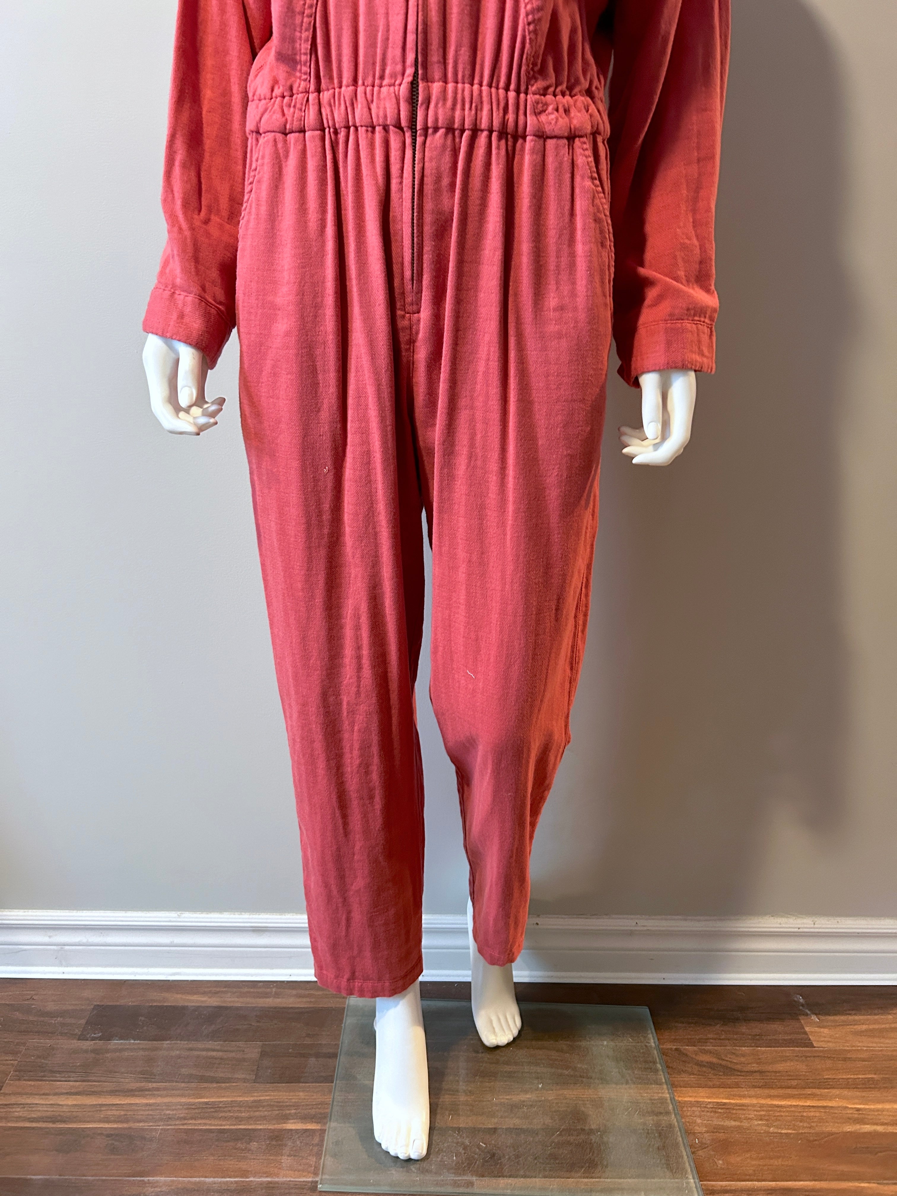 XIRENA Jaymes Women's Cotton Pink Jumpsuit - Size S | Casual Summer Romper for Beach, Vacation & Everyday Wear