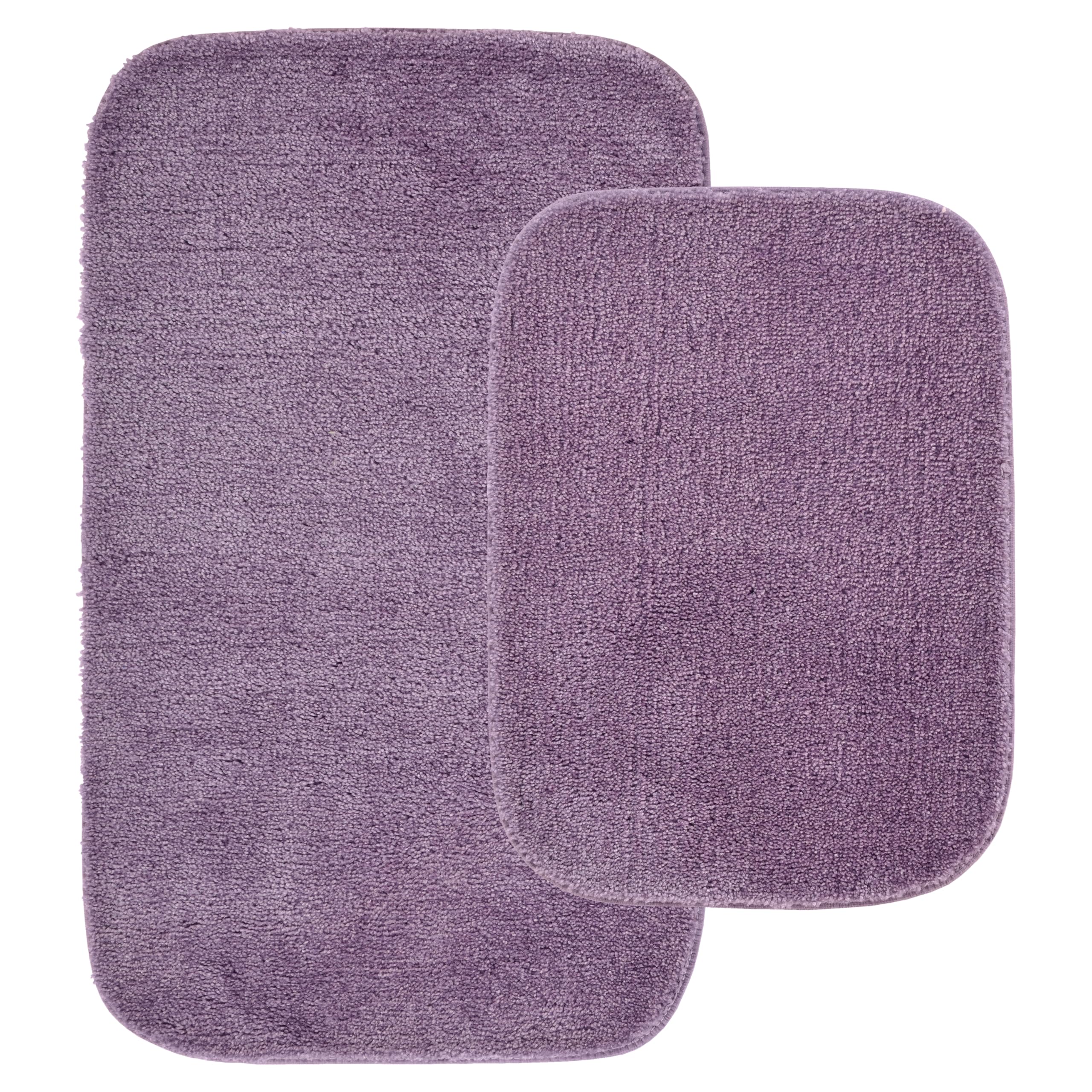 Garland Rug Traditional Nylon Washable Purple Bathroom Rugs Set (17