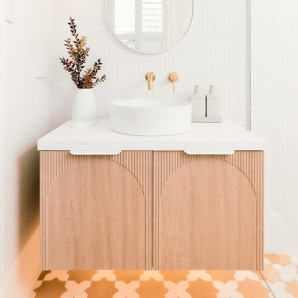 ADP Archie Wall Mounted Bathroom Vanity with Sink - Modern Floating Vanity for Small Spaces, Perfect for Apartments and Powder Rooms
