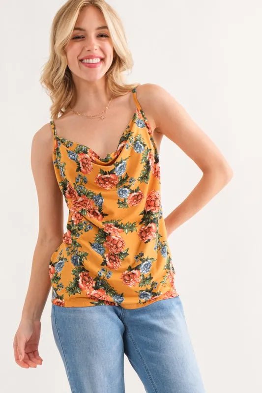 Floral Printed Casual Tank Top for Women - Breathable Summer Sleeveless Blouse - Perfect for Beach, Vacation & Outdoor Activities
