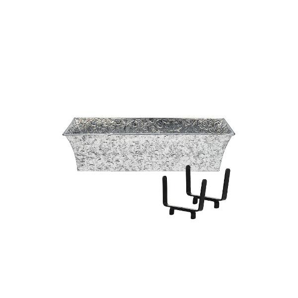 Sturdy Handrail Flower Box Bracket Kit - Heavy Duty Balcony Planter Hanger for Outdoor Railings - Perfect for Window Boxes, Porch Decor & Garden Flowers