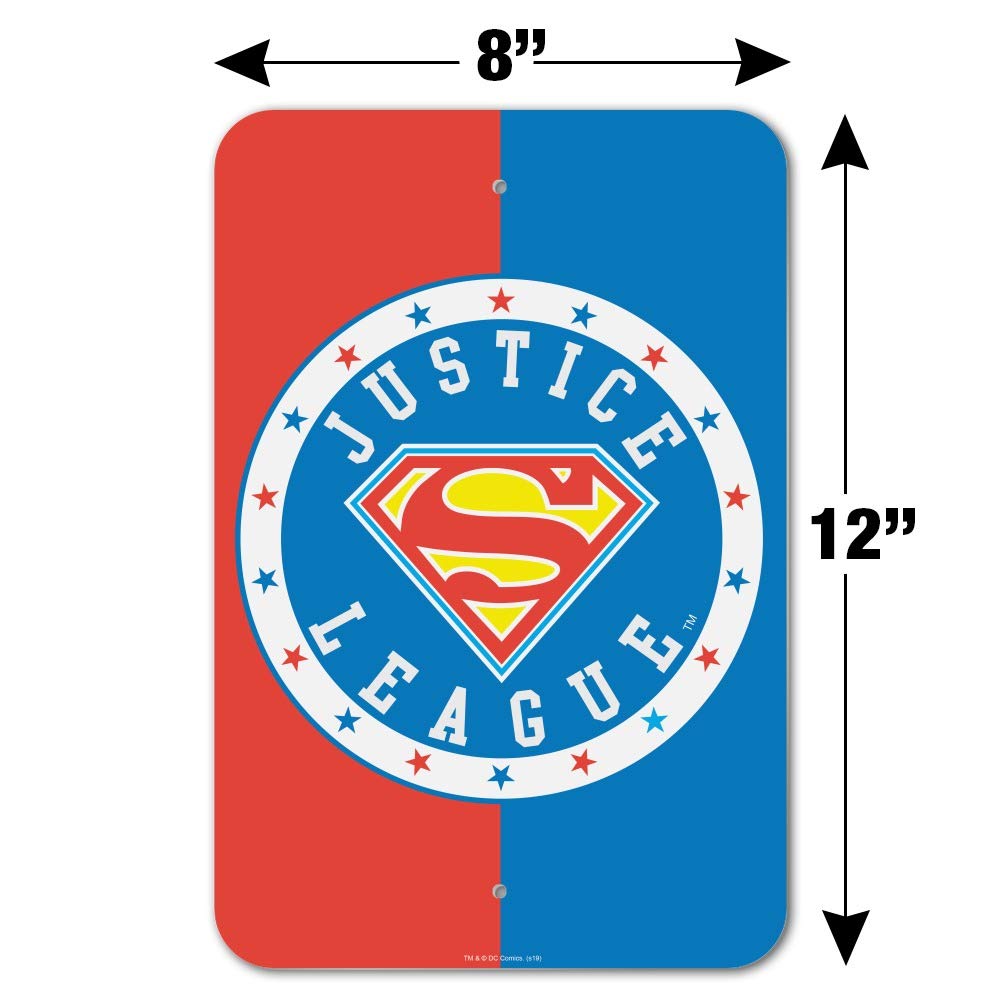 Justice League Superman Logo Wall Art - Superhero Decor for Home, Office & Gym - Perfect for Comic Fans & Man Cave Decor