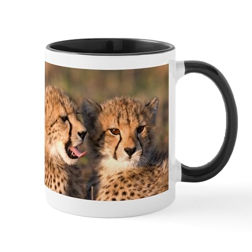 White/Black Inside - Cheetah Cubs Mug