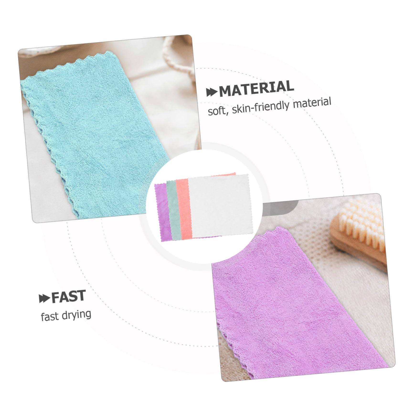8-Piece Coral Fleece Baby Washcloths Set - Organic Cotton Bath Towels for Face, Hands & Bathing | Soft & Quick-Drying Polyester Towels for Infants, Kids & Adults | Perfect for Bathroom, Spa, Travel & Window Cleaning