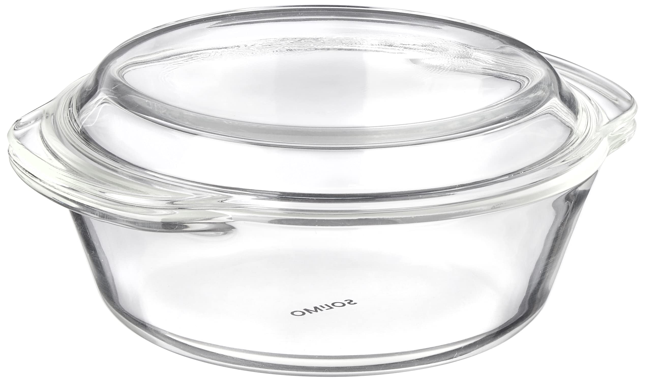 Solimo Borosilicate Glass Casserole & Serving Bowl Set with Lid - 2-Piece (1000ml & 1500ml) Oven & Microwave Safe - Perfect for Baking, Roasting, Meal Prep & Entertaining