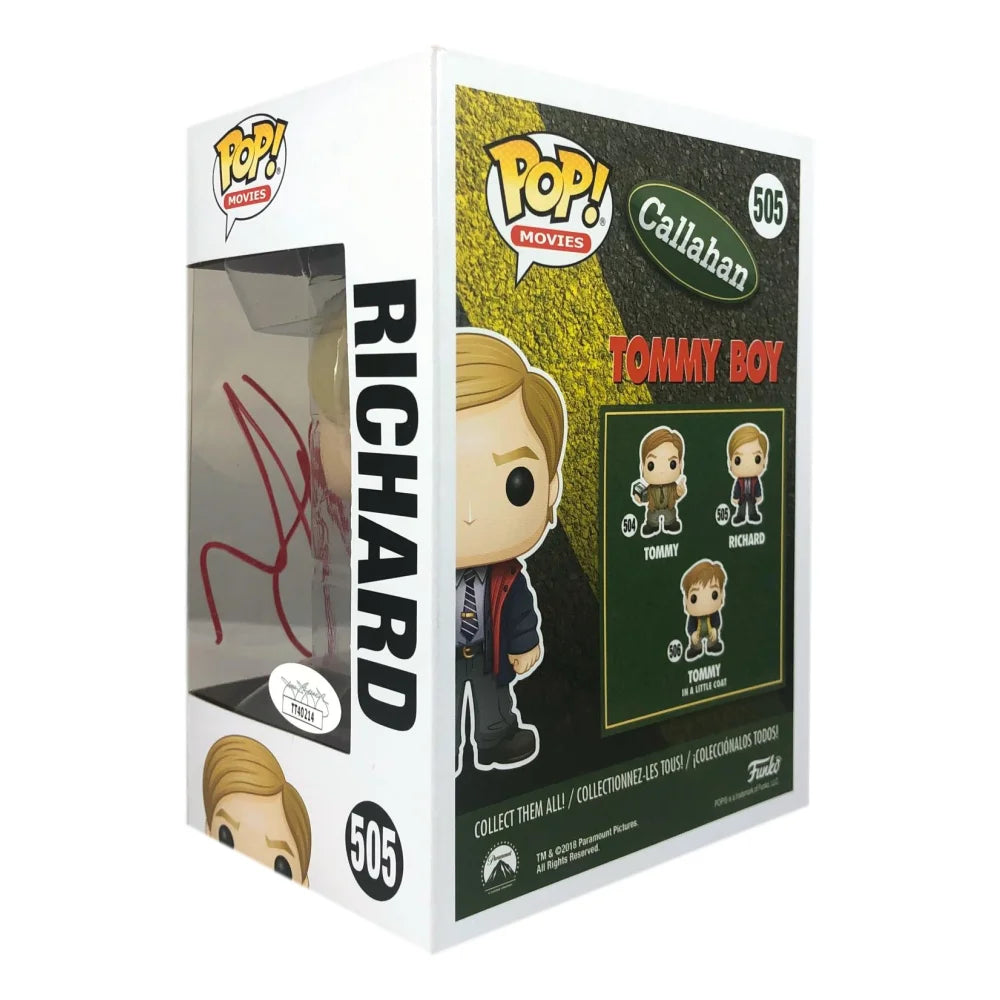 David Spade Autographed Funko Pop #505 - Tommy Boy Richard Signed with JSA COA - Limited Edition Collectible for Movie Fans & Pop Culture Enthusiasts