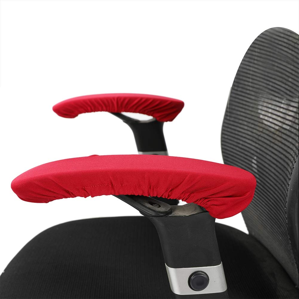 Ergonomic Armrest Covers for Office & Gaming Chairs - Soft Elbow Support Pads, Comfortable Desk Chair Armrest Protectors (Wine Red) - Perfect for Home Office, Gaming Setup & Workspace Comfort