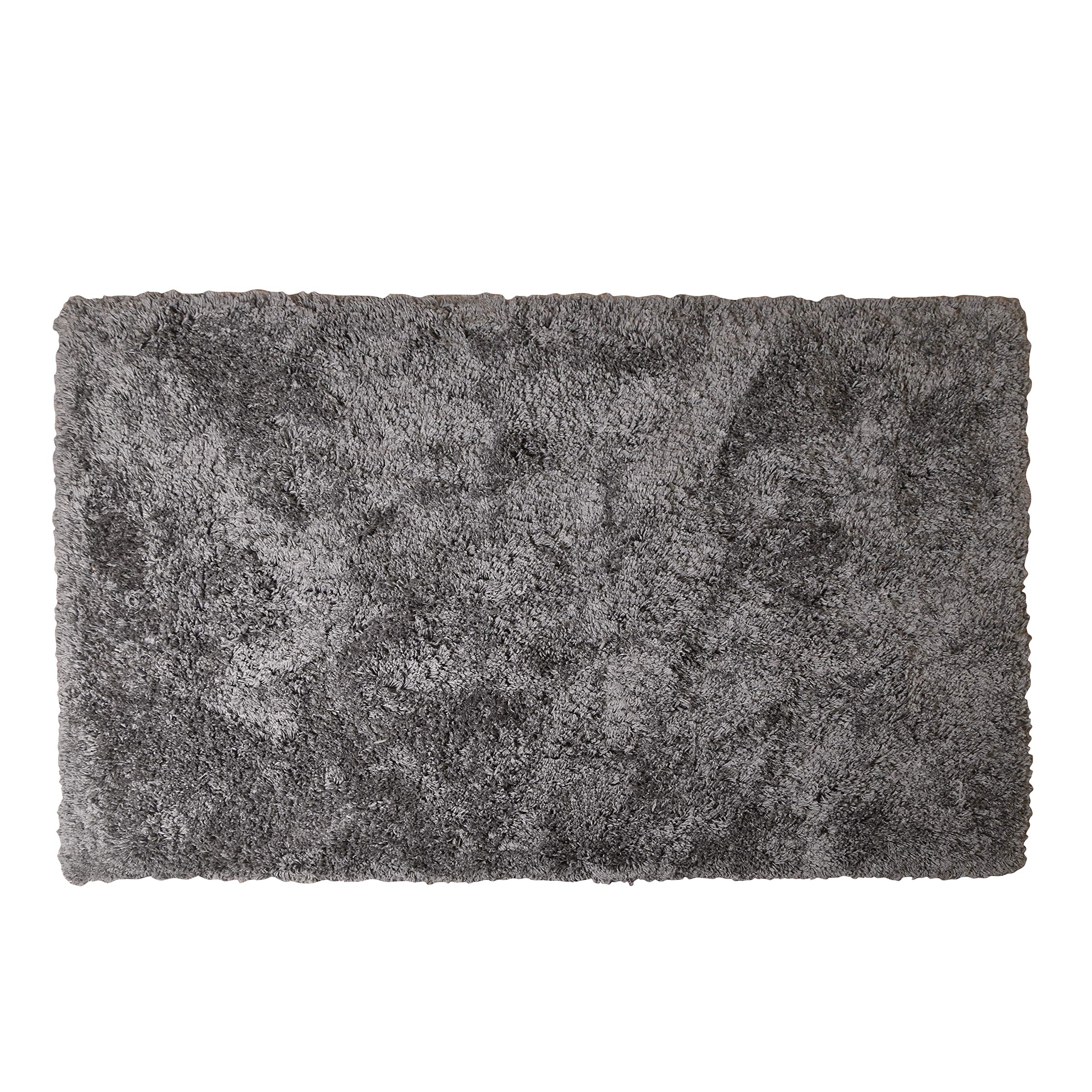 Premium Super Soft Shag Rug - 5' x 7' Gray Microfiber Handmade Shaggy Area Rug for Living Room & Bedroom Decor - Cozy & Plush Floor Mat for Home, Office, Nursery, or Dorm Room