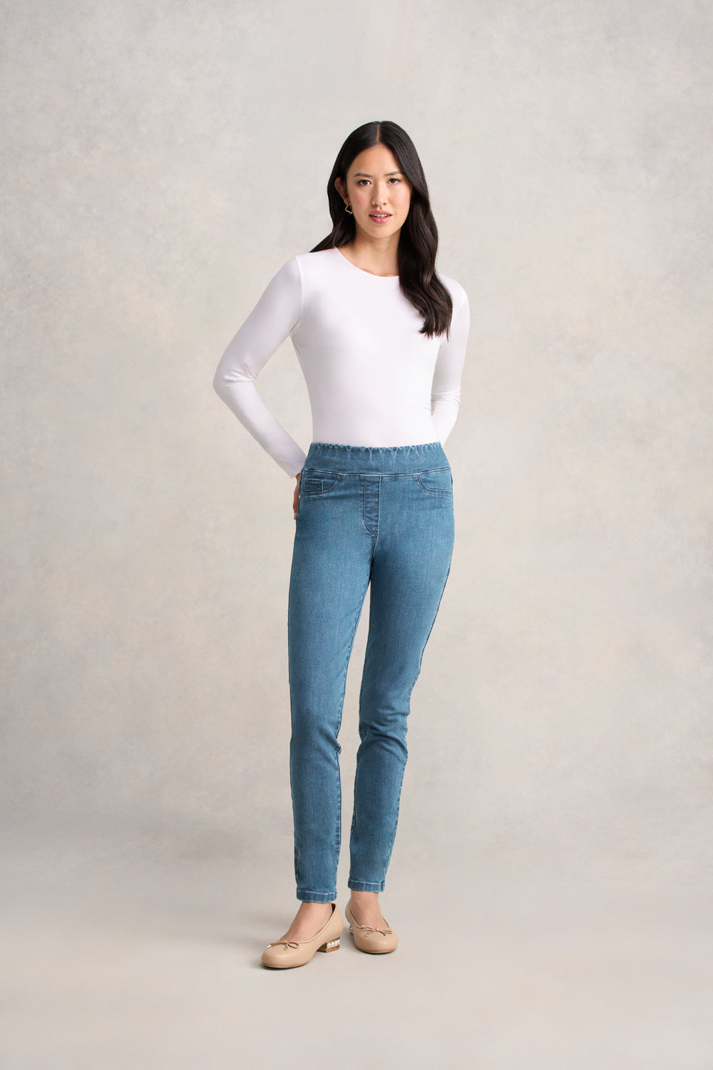 Bengajean® Women's Skinny Jeans - Light Denim Wash Stretch Denim Pants for Casual Wear & Everyday Outfits