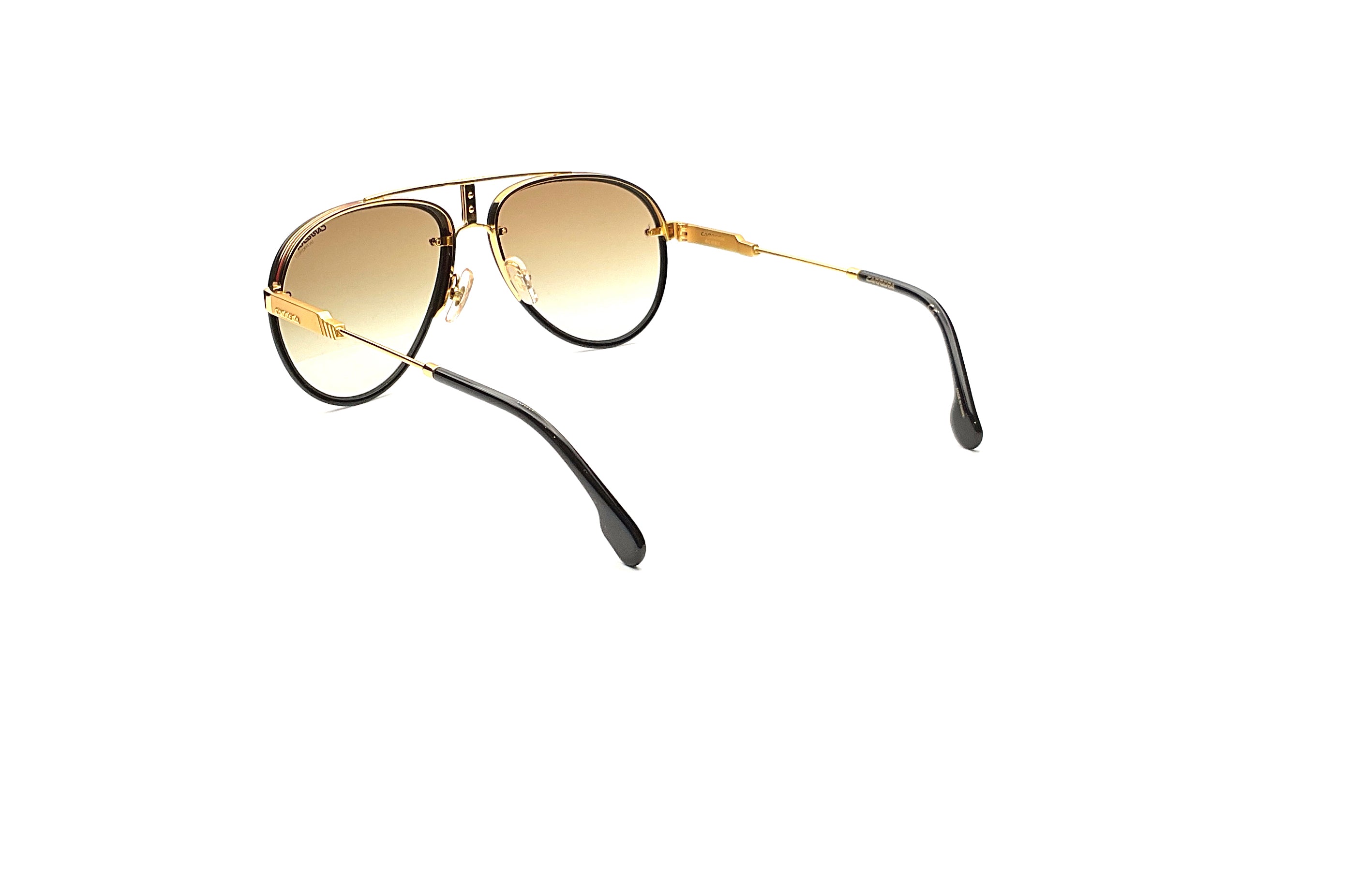 Carrera Glory Sunglasses - Black & Gold Aviator Style for Men & Women | UV Protection, Polarized Lenses | Perfect for Driving, Beach & Outdoor Activities
