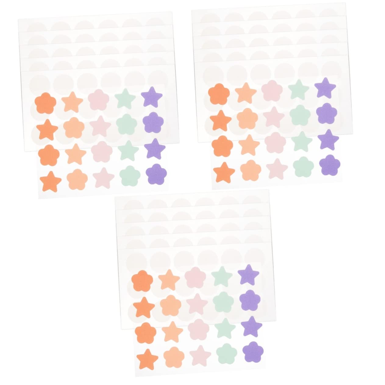 Lurrose 3 Sets Hydrocolloid Acne Patches - Pimple Stickers for Face, Skin Tag Cover & Blemish Treatment | Reusable & Colorful Mini Stickers for Teens & Adults | Perfect for Overnight Spot Treatment & Daily Skincare Routine