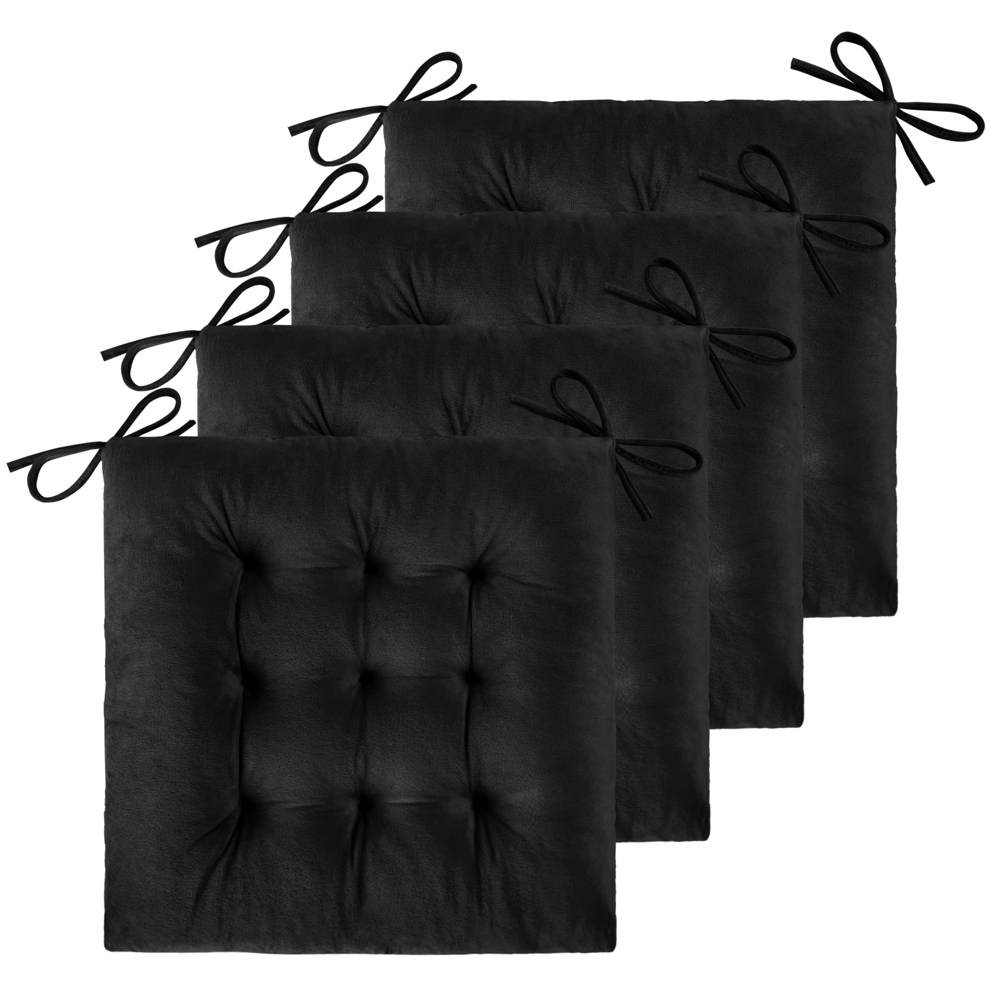 ELFJOY 4 Pack Square Dining Chair Cushions - 16