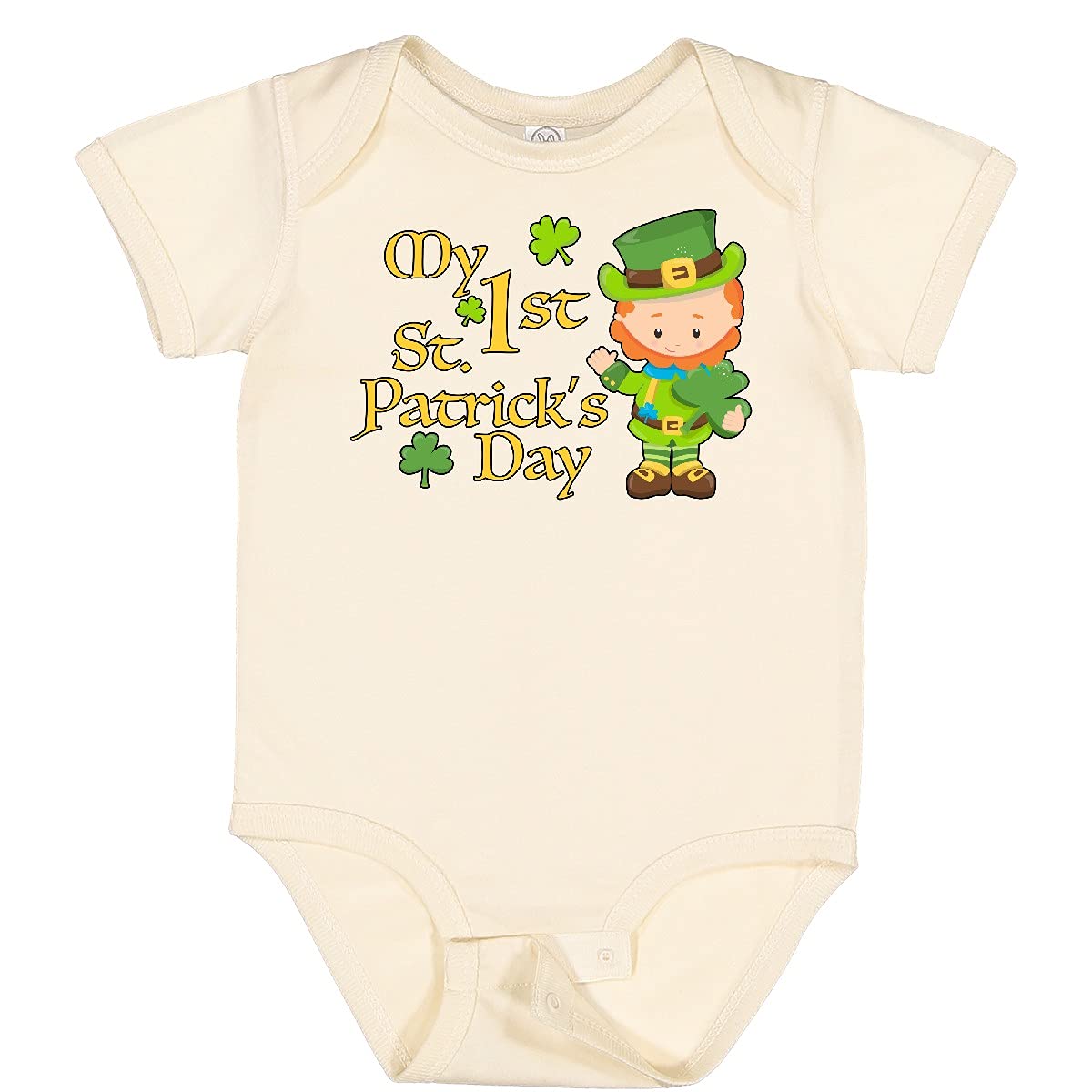My First St. Patrick's Day Baby Bodysuit - Cute Leprechaun & Shamrock Design | Perfect for Irish-Themed Parties & Baby Photo Shoots