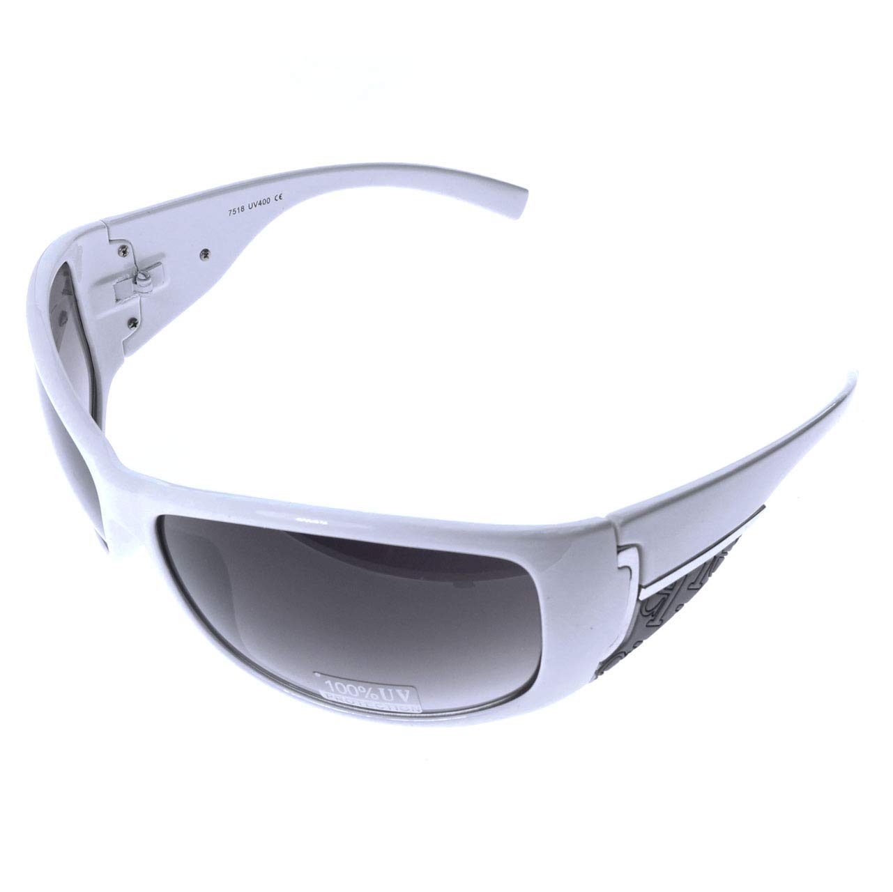 Mi Amore UV Protection Sport Sunglasses for Men & Women - White/Purple Gradient Lens - Running, Cycling, Hiking Outdoor Activities
