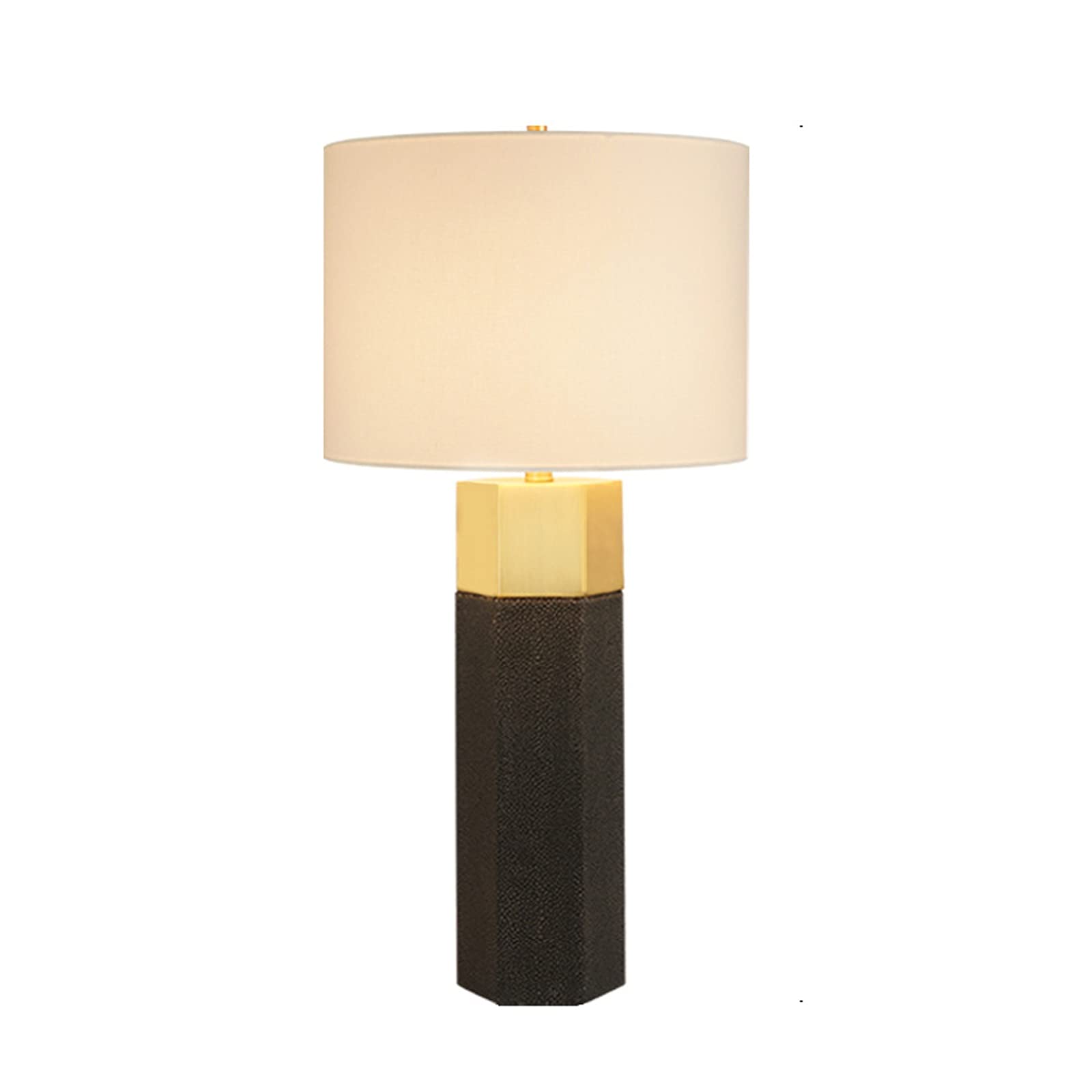 Modern Metal Table Lamp with Fabric Lampshade - 31.5