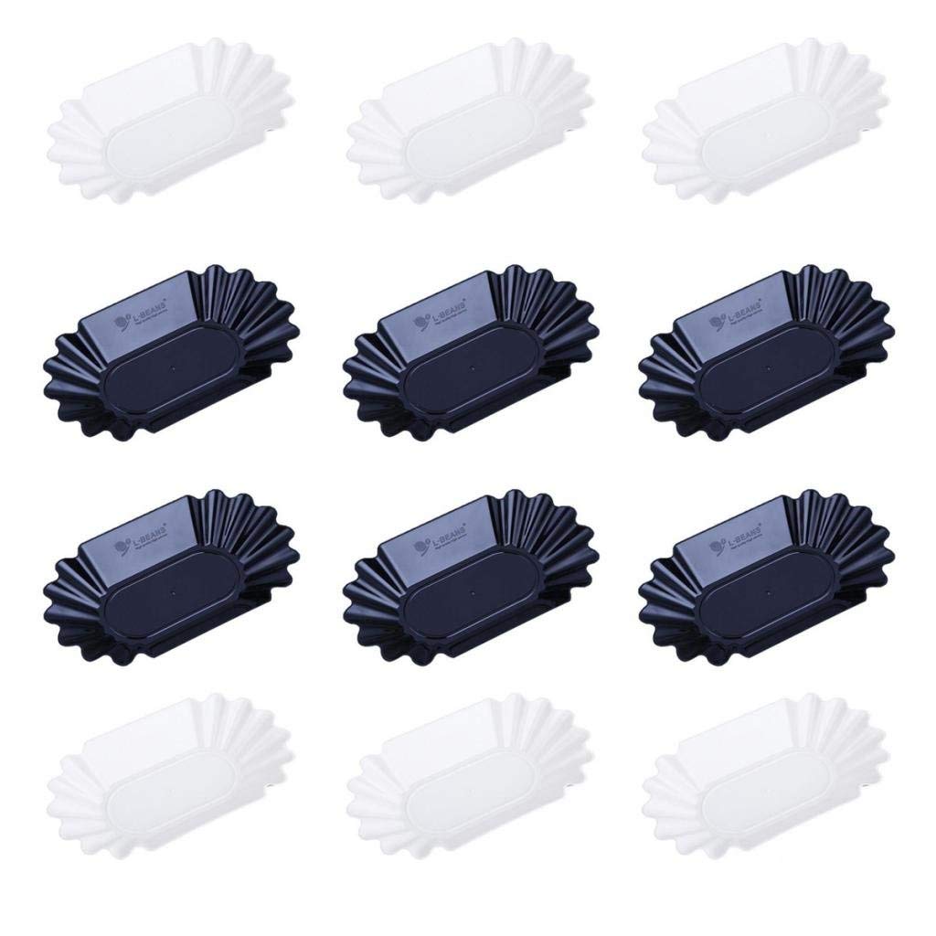 12-Piece Plastic Oval Coffee Cupping Sample Trays - Coffee Bean Tasting Dishes, Snack Plates for Baristas & Home Brewing - Perfect for Coffee Tasting, Cupping Sessions & Small Snacks Serving