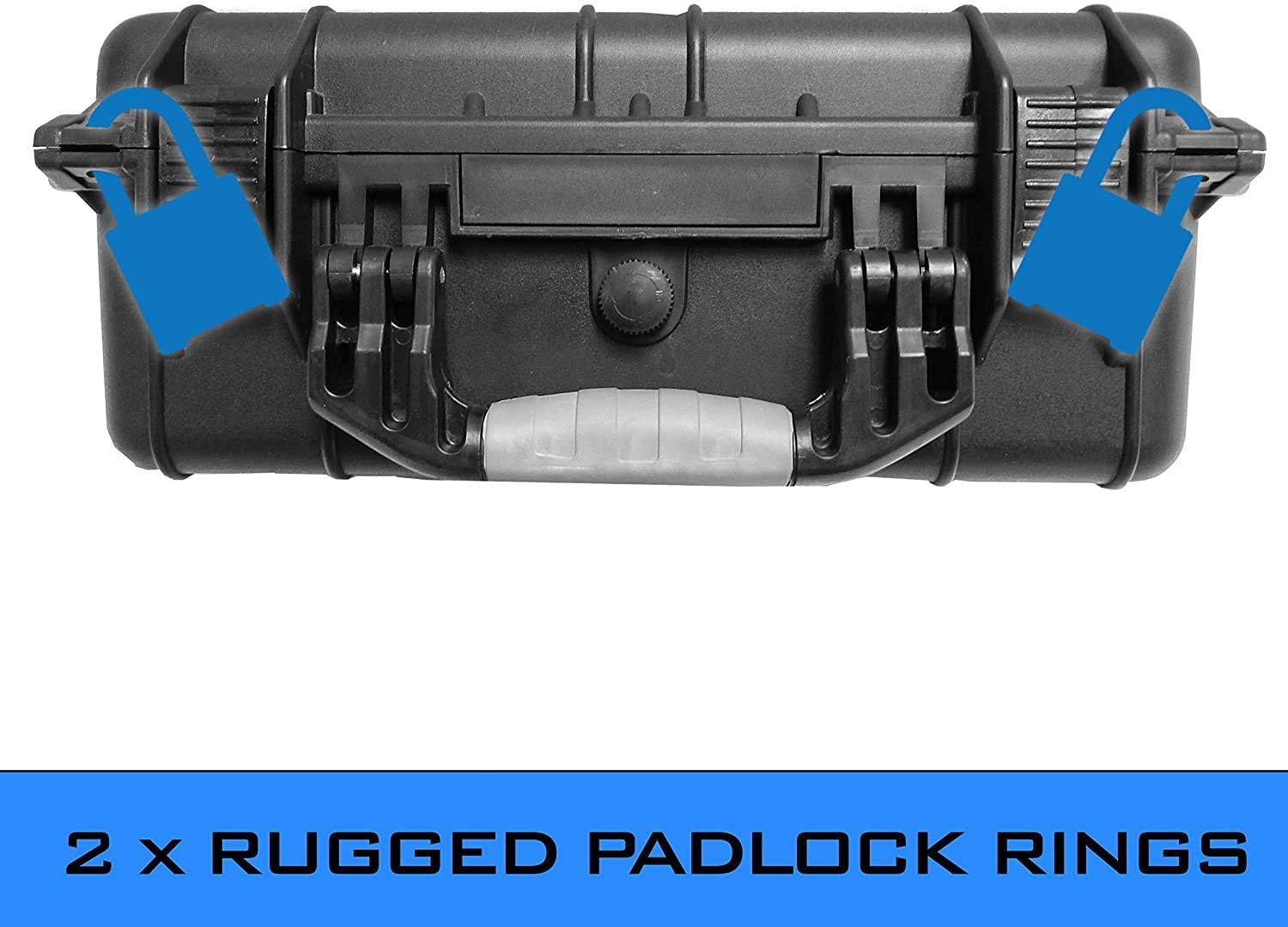 CASEMATIX 16 Customizable 4 Pistol Waterproof Shockproof Hard Gun Case with 2 Layer Foam for Pistols & Magazines - Perfect for Range, Travel & Secure Storage