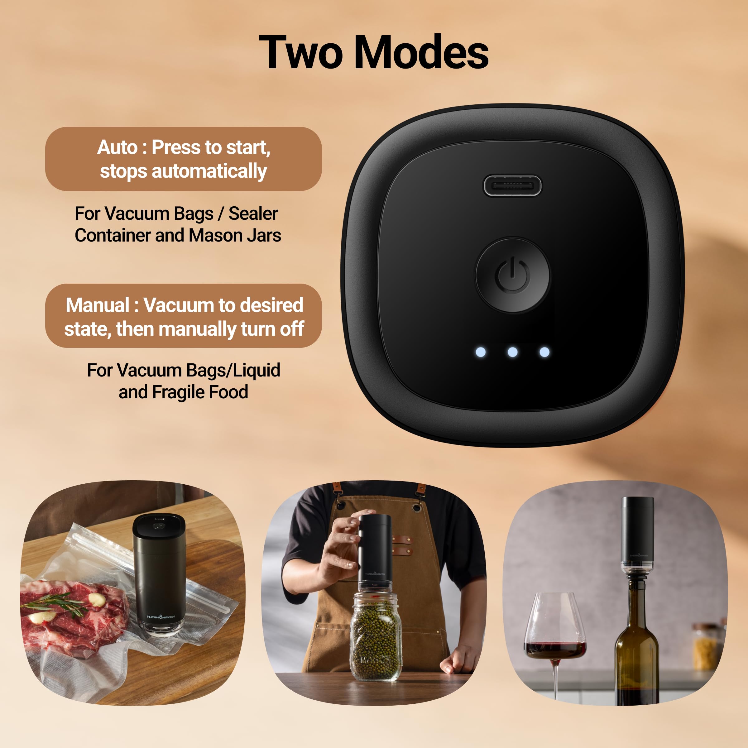 **10-Pack Mason Jar Vacuum Sealer Kit with Reusable Lids – 4-in-1 Automatic Vacuum Sealer for Canning Jars, Food Storage Bags, Containers & Wine Stoppers – One-Handed Operation with Auto-Stop (Black) – Perfect for Meal Prep, Sous Vide & Long-Term Food Preservation**
