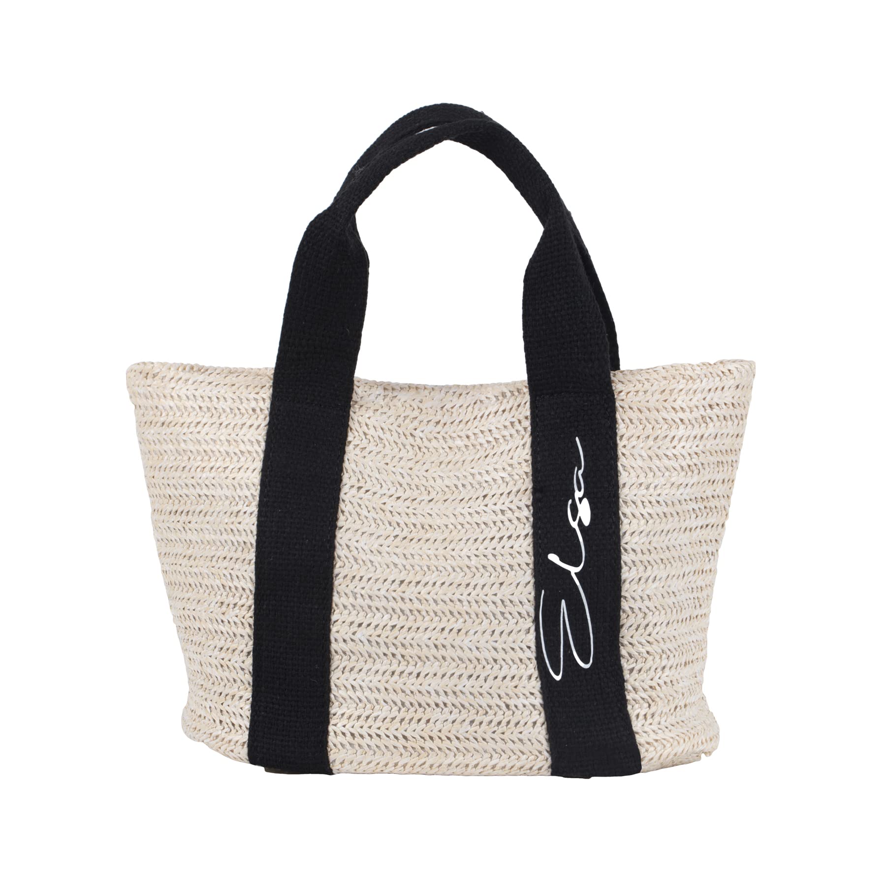 Women's Summer Straw Beach Tote Bag - Medium Capacity Handbag for Vacation, Travel, Shopping | Lightweight & Stylish for Beach Outings, Picnics, and Daily Use (Beige, Black)