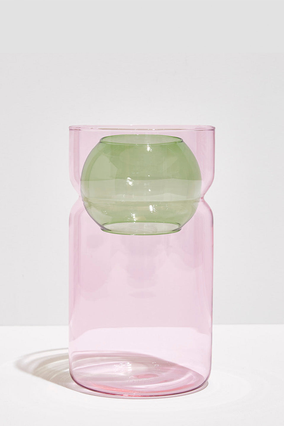 Stylish 22cm Pink and Green Balance Vase - Perfect for Home Decor, Floral Arrangements, and Wedding Centerpieces