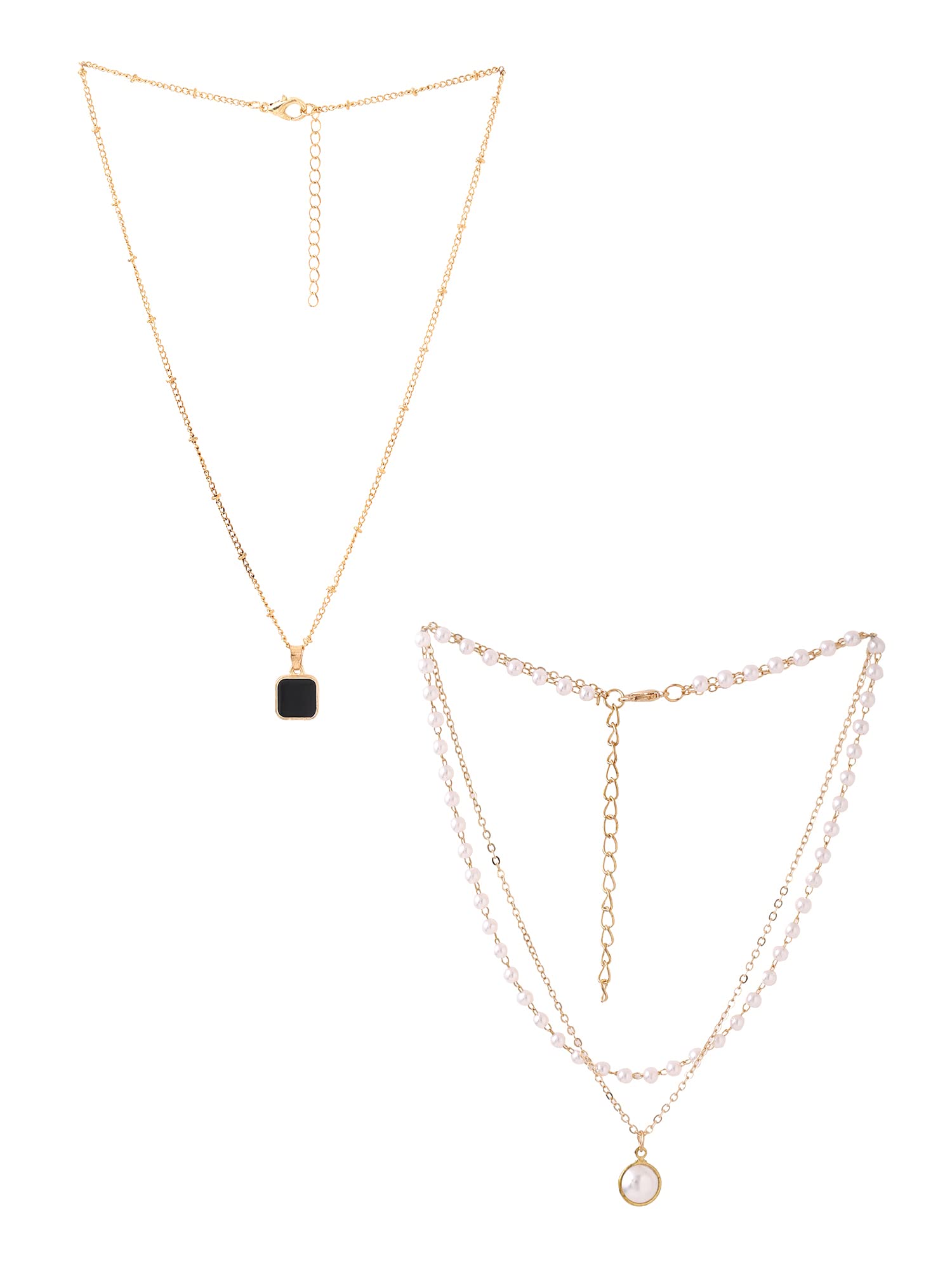 Elegant Yellow Chime Pendant Necklace for Women & Girls - 2-Piece Long Chain Jewelry Set | Perfect Birthday Gift, Anniversary Present for Wife | Ideal for Parties, Date Nights & Special Occasions