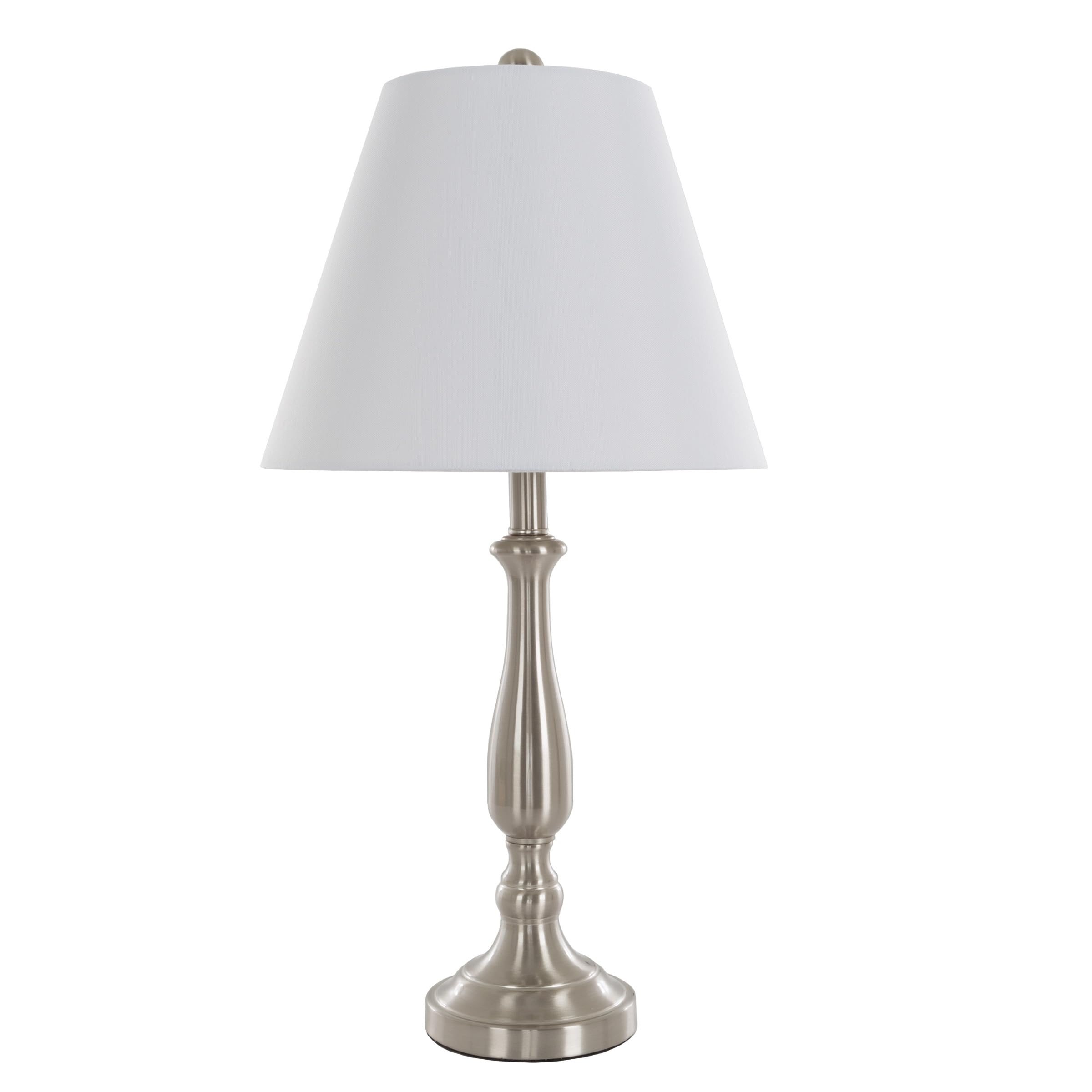 Premium Brushed Steel Table Lamps Set of 2 - Modern LED Accent Lighting for Bedroom, Living Room, Office & Entryway - Elegant Home Decor by Lavish Home | Perfect for Nightstands, Desks & Cozy Reading Nooks