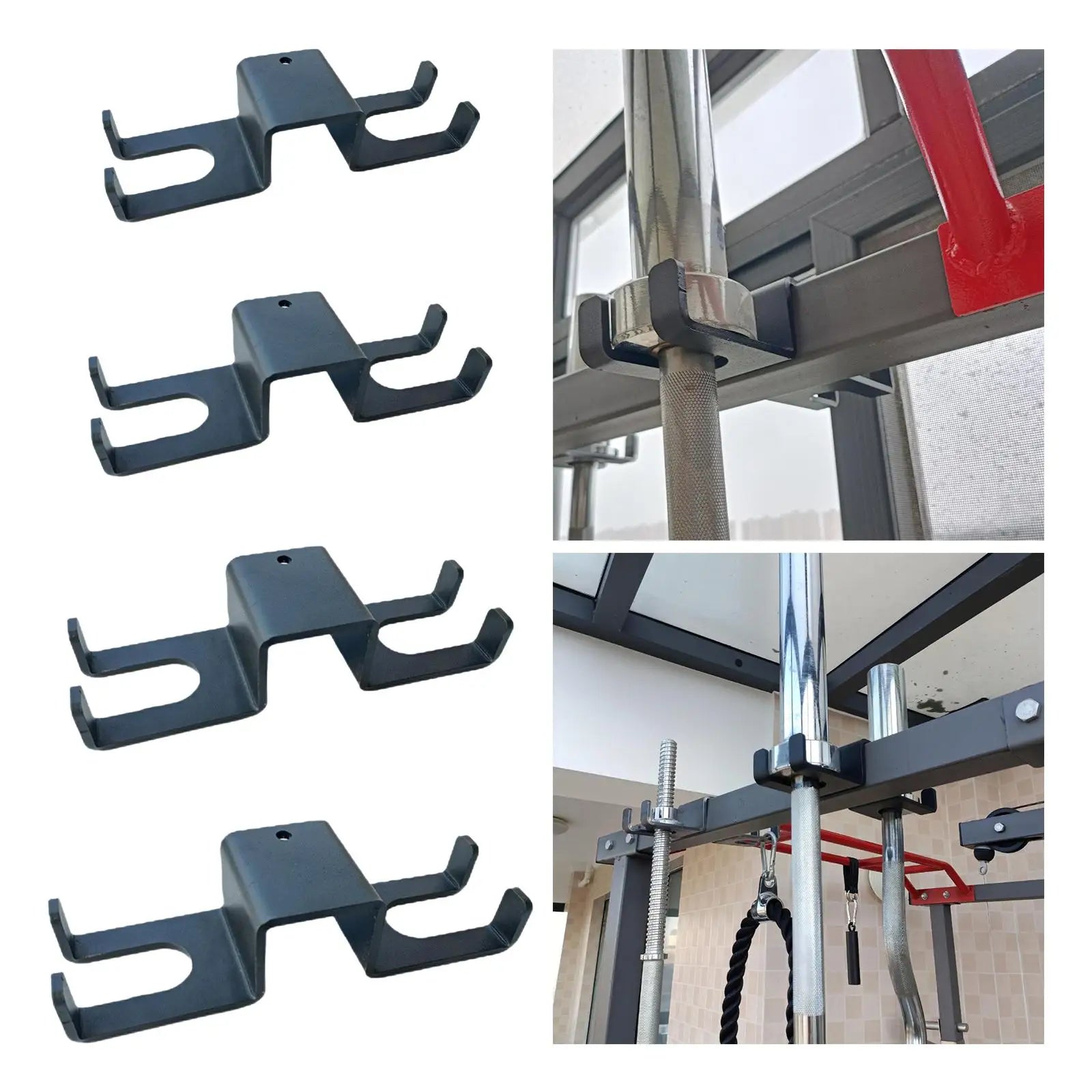 Heavy Duty Squat Rack with Weight Bar - Easy to Install Space Saving Power Rack for Home Gym & Strength Training | Perfect for Squats, Bench Press & Deadlifts