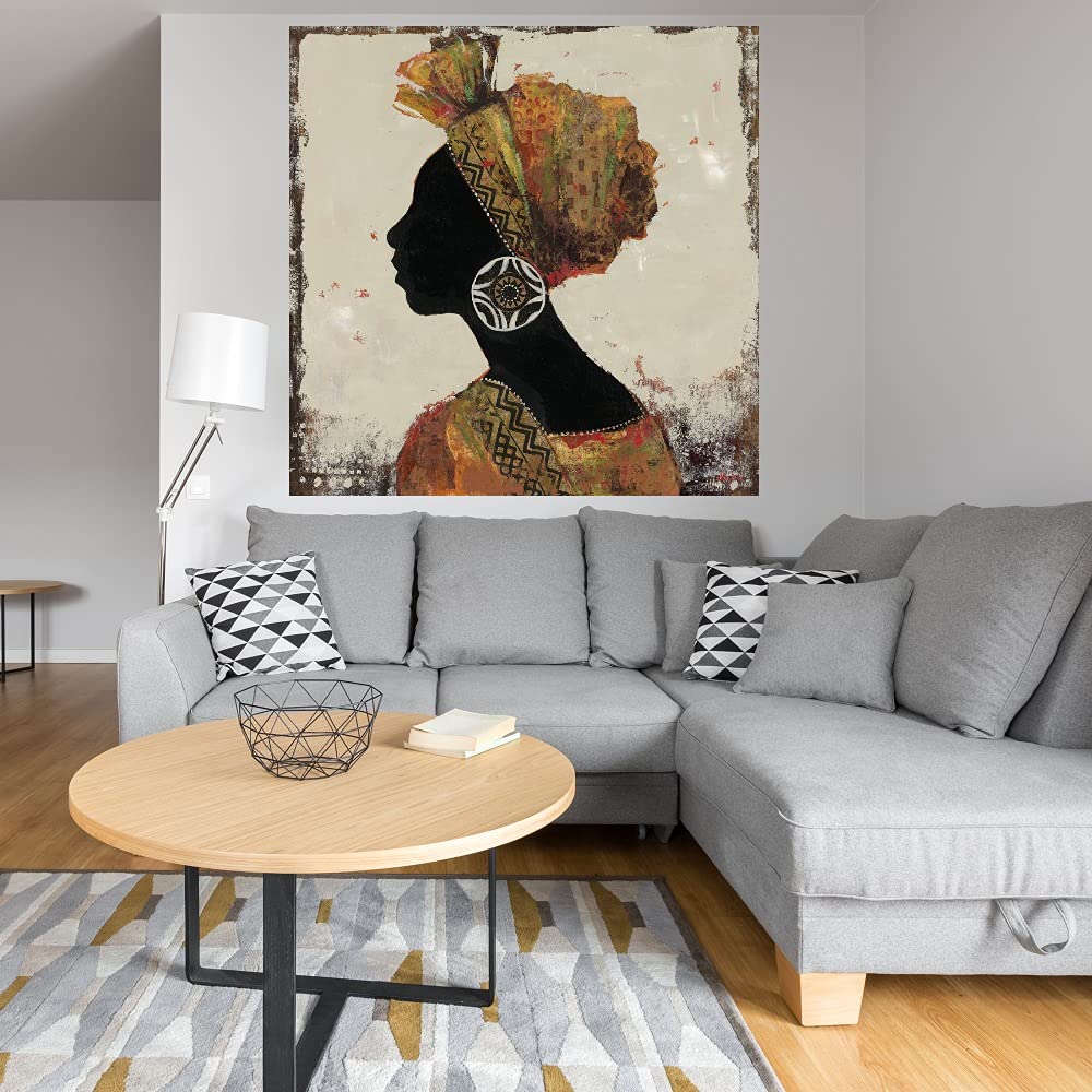 Sadwana II Abstract Canvas Wall Art by Artist Dupre - 22x22 Inch Ready to Hang Painting for Living Room, Bedroom, Office Decor - Modern Home & Office Wall Decor for Bathroom, Kitchen, Dining Room & Bar Area