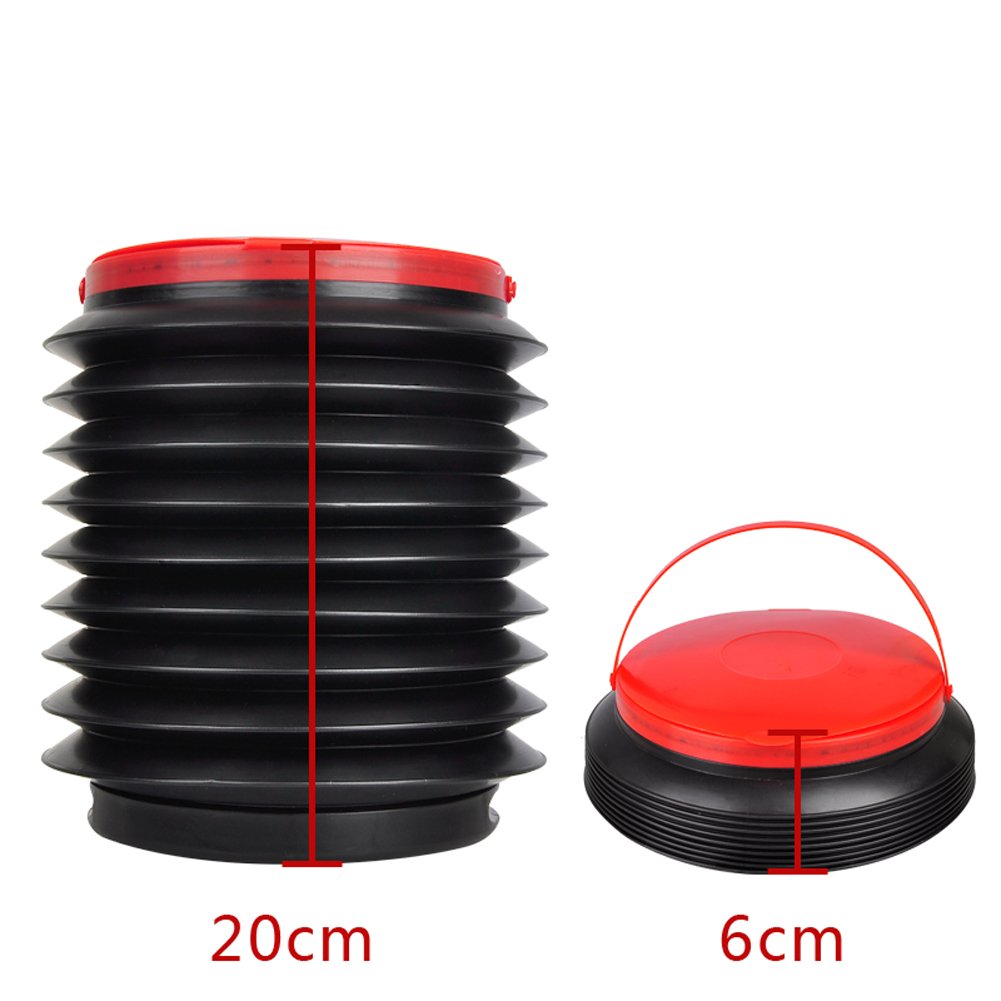 Portable Collapsible Car Trash Can - 4L Leak Proof Pop-Up Trash Bin for Vehicles, Travel & Camping - Waterproof Auto Garbage Container (Black) | Perfect for Road Trips, Commuting & Outdoor Adventures