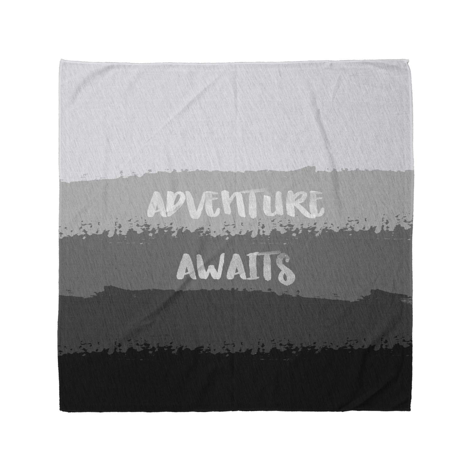 Ambesonne Saying Bandana - Brush Stroke Words Graphic Unisex Head & Neck Scarf for Men & Women | Perfect for Outdoor Activities, Concerts, and Fashion Accessories