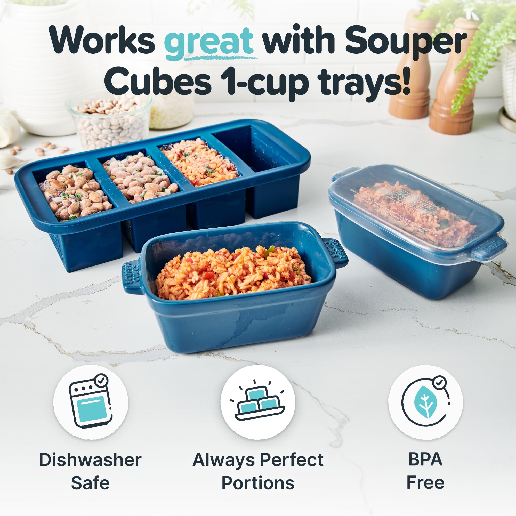 Souper Cubes Stoneware - Set of 4 Small Ceramic 5