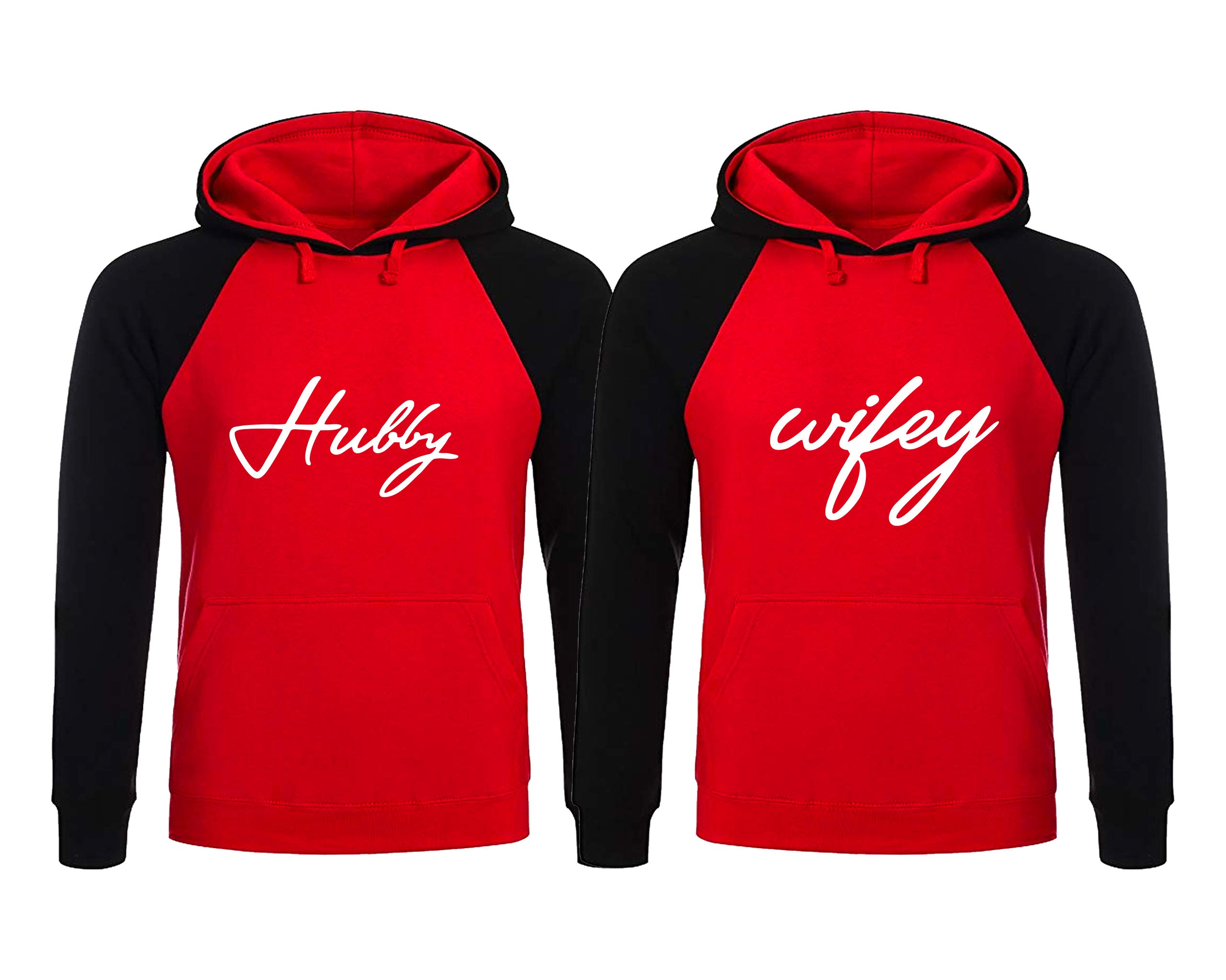 Kissing Couple Hoodies - Matching Couples Hoodie Set - King & Queen Hooded Sweatshirts for Valentine's Day, Anniversary Gifts & Couple Outfits