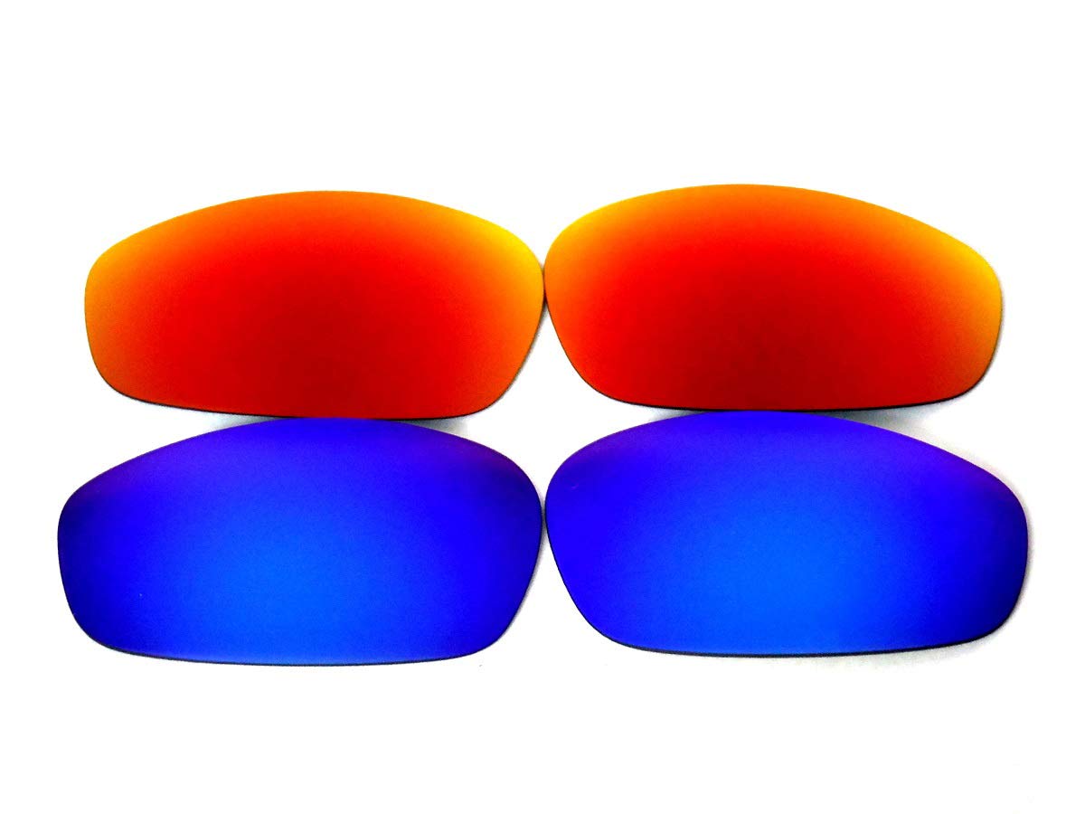 Oakley Blender Sunglasses Replacement Lenses - Blue & Red Polarized Galaxy Series for Enhanced UV Protection | Perfect for Cycling, Running, and Outdoor Sports