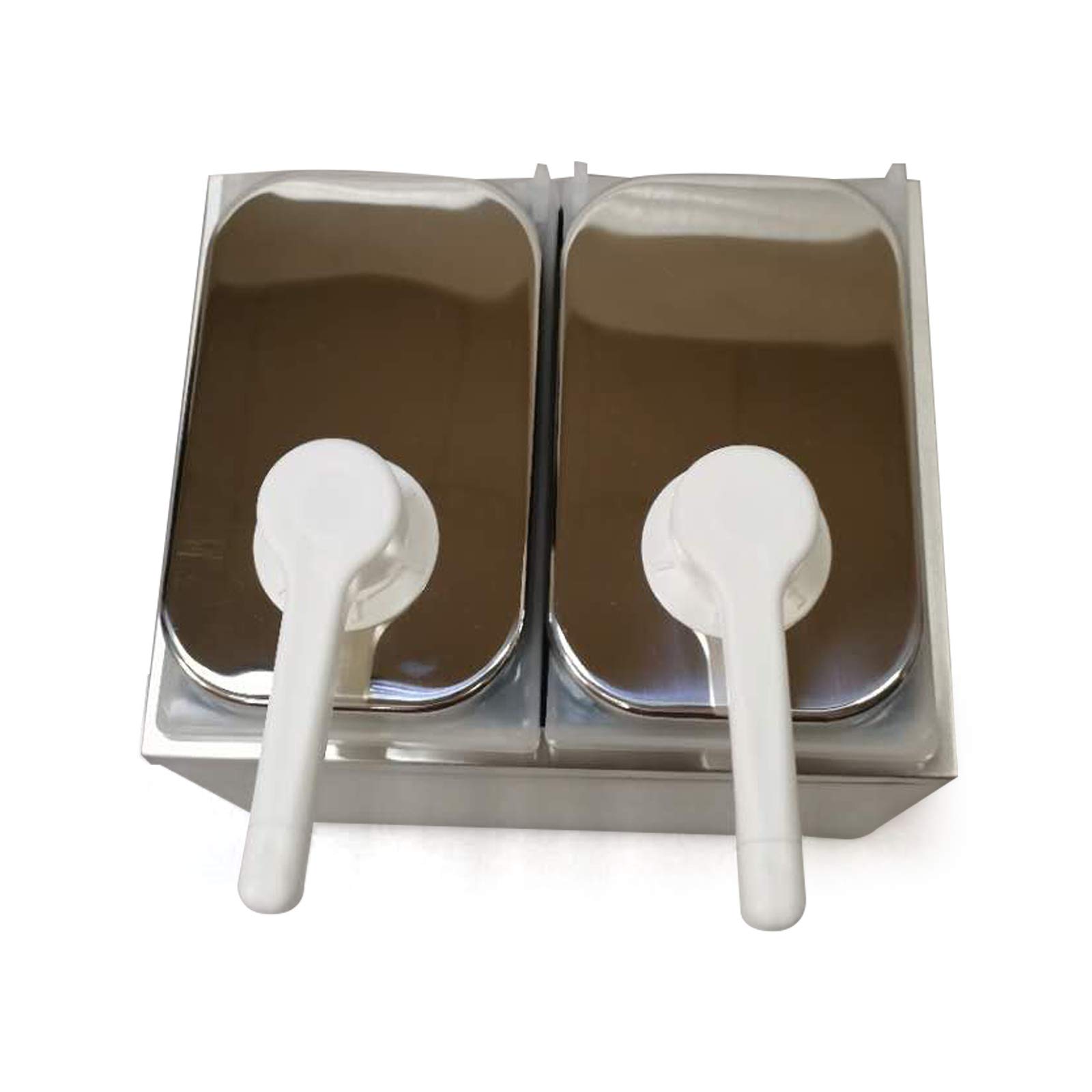 Stainless Steel Sauce Pump Dispenser for Ketchup, Salad & Jam - 2 Head