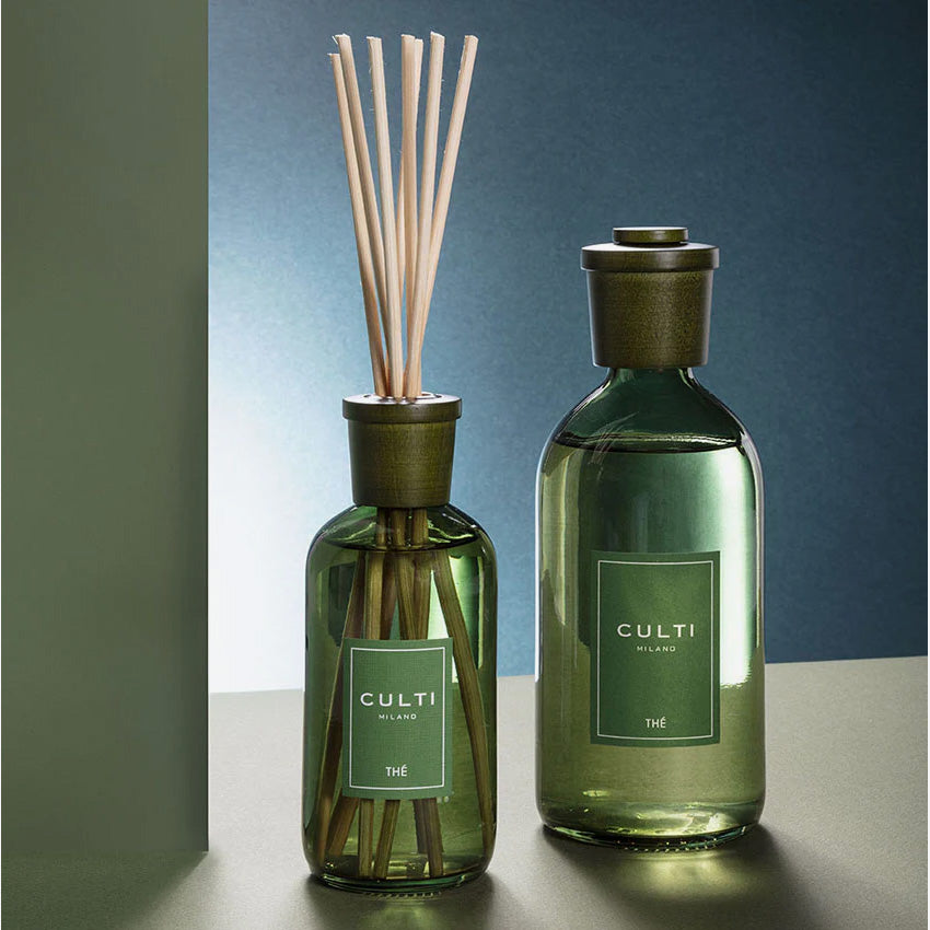 Culti Milano Thé Stile Reed Diffuser - Premium Home Fragrance for Living Room, Bedroom & Office | Long-Lasting Aromatic Scent with Natural Essential Oils