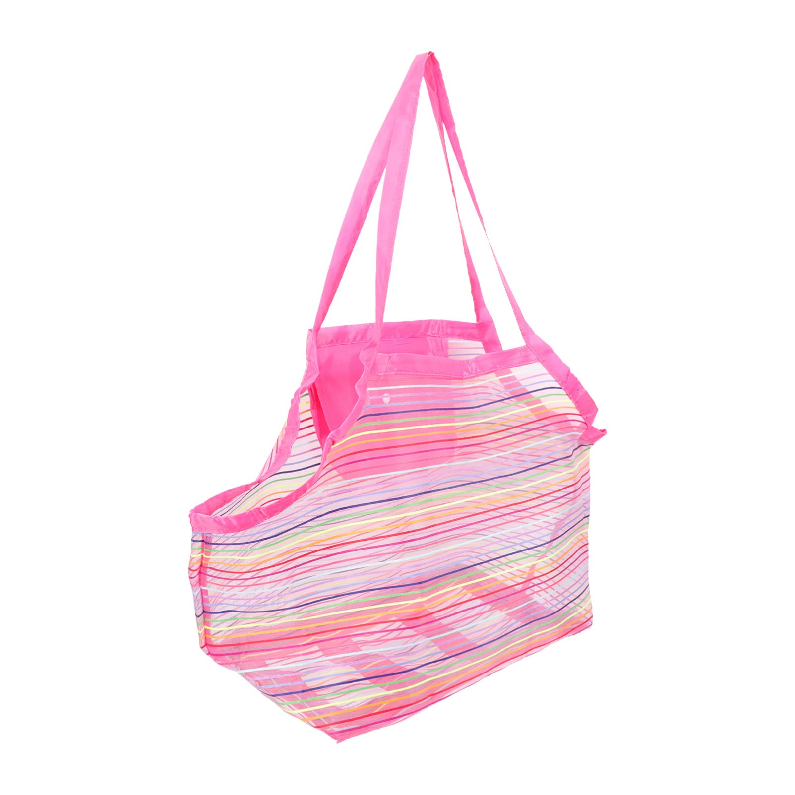 TOPBATHY Large Mesh Beach Bag - Foldable Lightweight Picnic Tote for Women, Waterproof Travel & Pool Bag - Perfect for Summer Beach Trips, Swimming, Camping & Outdoor Activities (White)