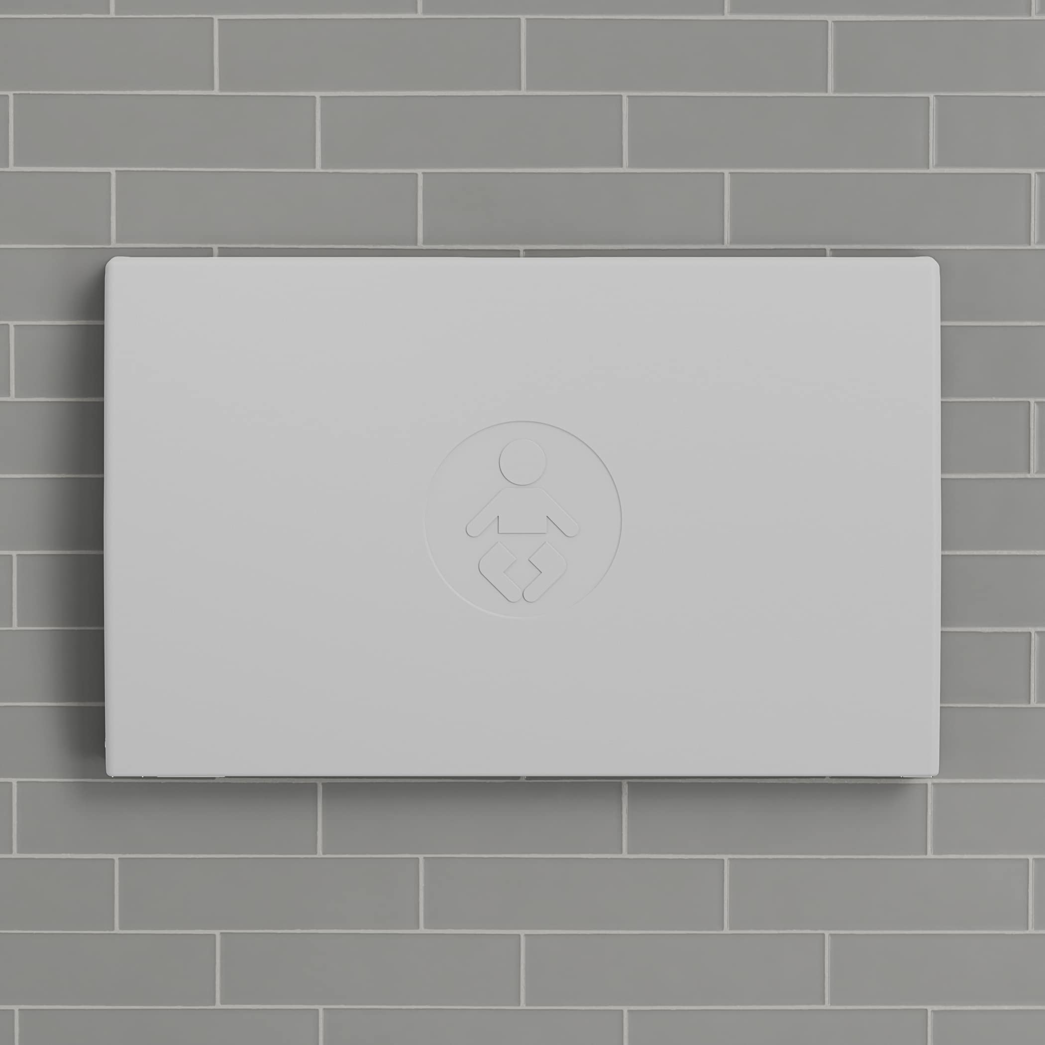 Foundations 300-EHLD-01 Heavy Duty Stainless Steel Wall Mounted Baby Changing Station with Liner Dispenser - Made in USA, Gray | Ideal for Daycares, Restrooms & Public Spaces