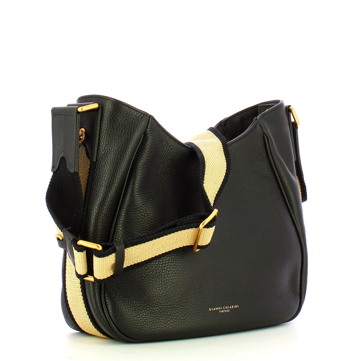Gianni Chiarini Armonia Nero Crossbody Bag for Women - Stylish Leather Purse with Adjustable Strap, BS 10636 GRN NA - Perfect for Work, Travel and Everyday Use