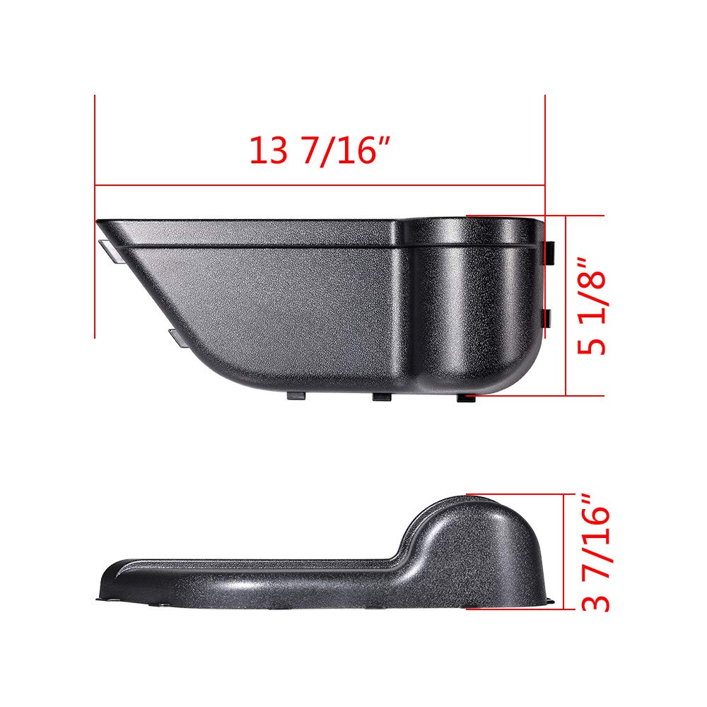 AstraDepot Add-On Armrest Secondary Storage Box with Front & Rear Door Side Storage & Cup Holder + Door Screw Protector Cover Trim Kit for 2018-2020 Jeep Wrangler JL - Perfect for Off-Road Adventures & Daily Commutes