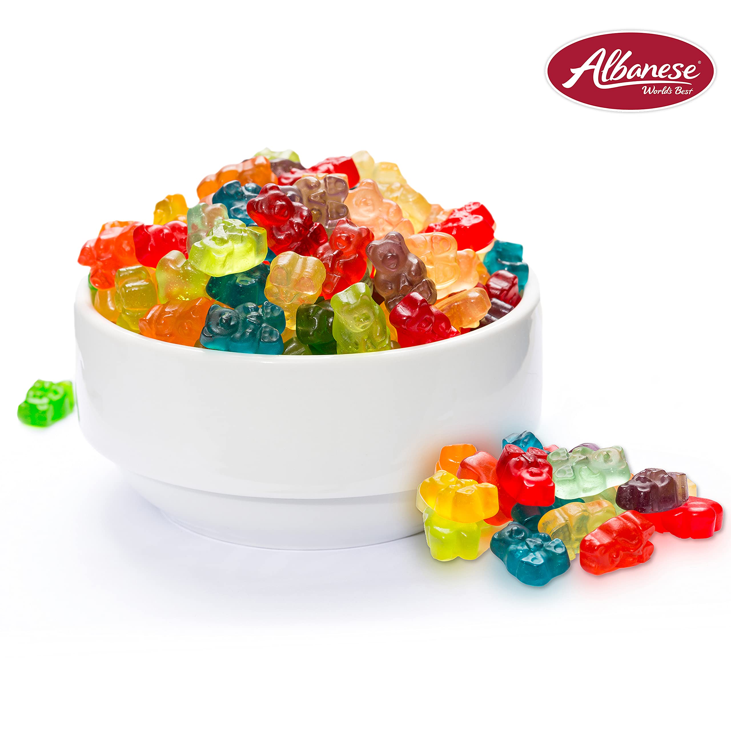 Albanese World's Best 12 Flavor Gummy Bears - 7.5oz Bag (Pack of 12) - Individually Wrapped Soft & Chewy Candy Snacks - Fruity Flavor Assortment - Perfect for Parties, Movie Nights & Office Treats